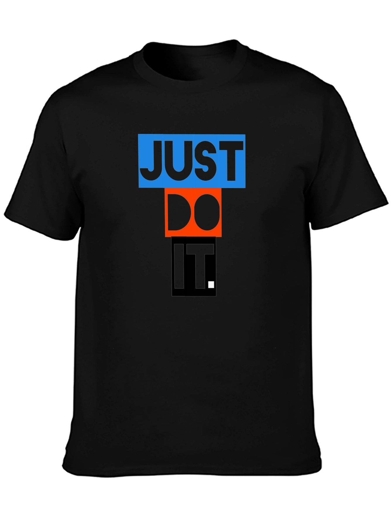 Just Do It Graphic Tee - Black Cotton Blend
