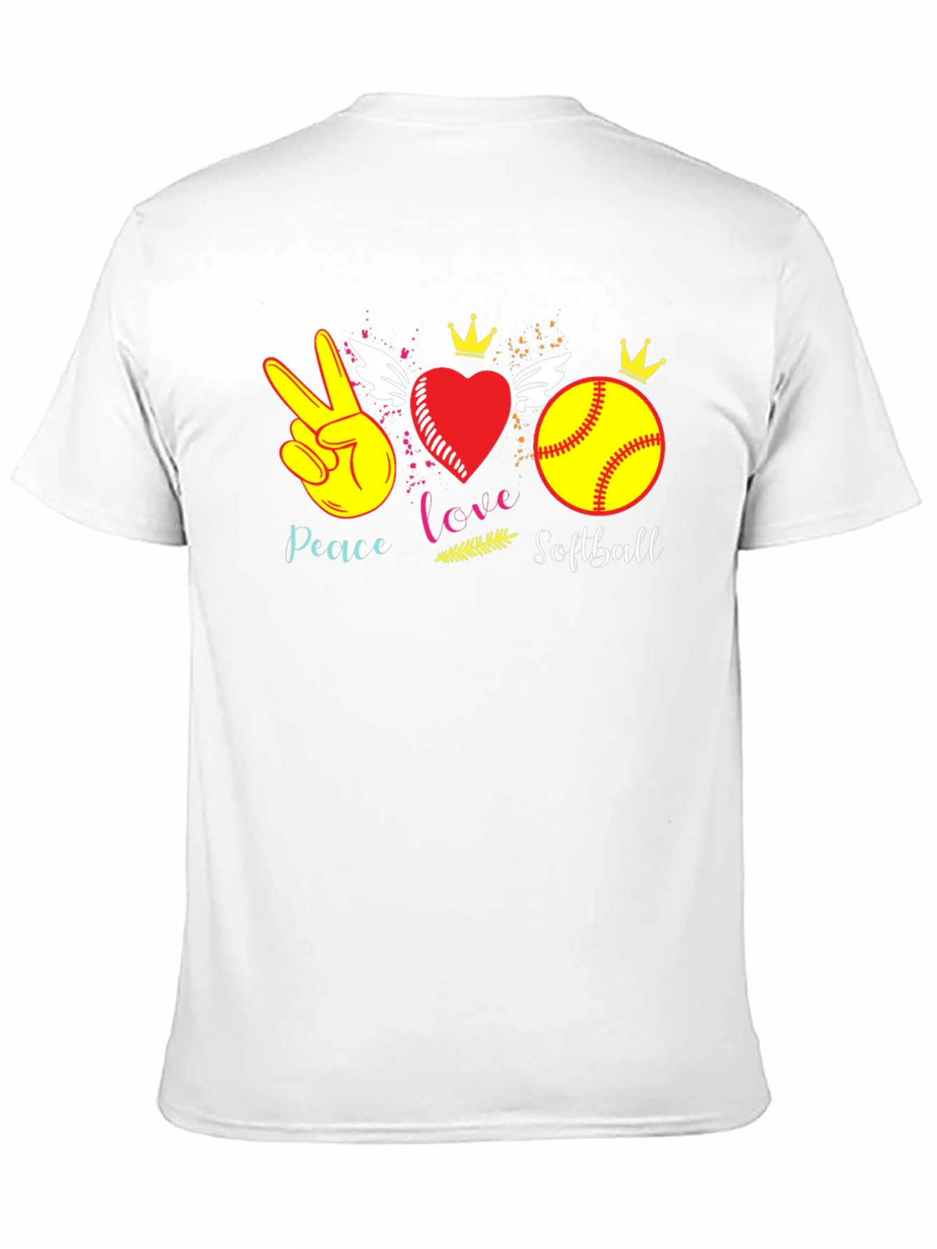 Peace Love Softball T-Shirt
