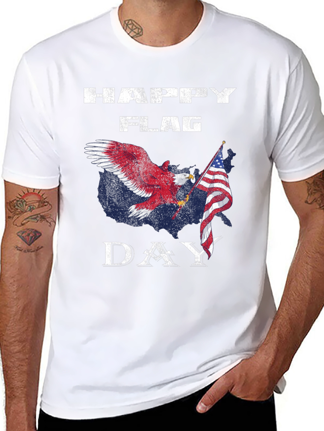 Happy Flag Day Eagle USA Patriotic T-Shirt