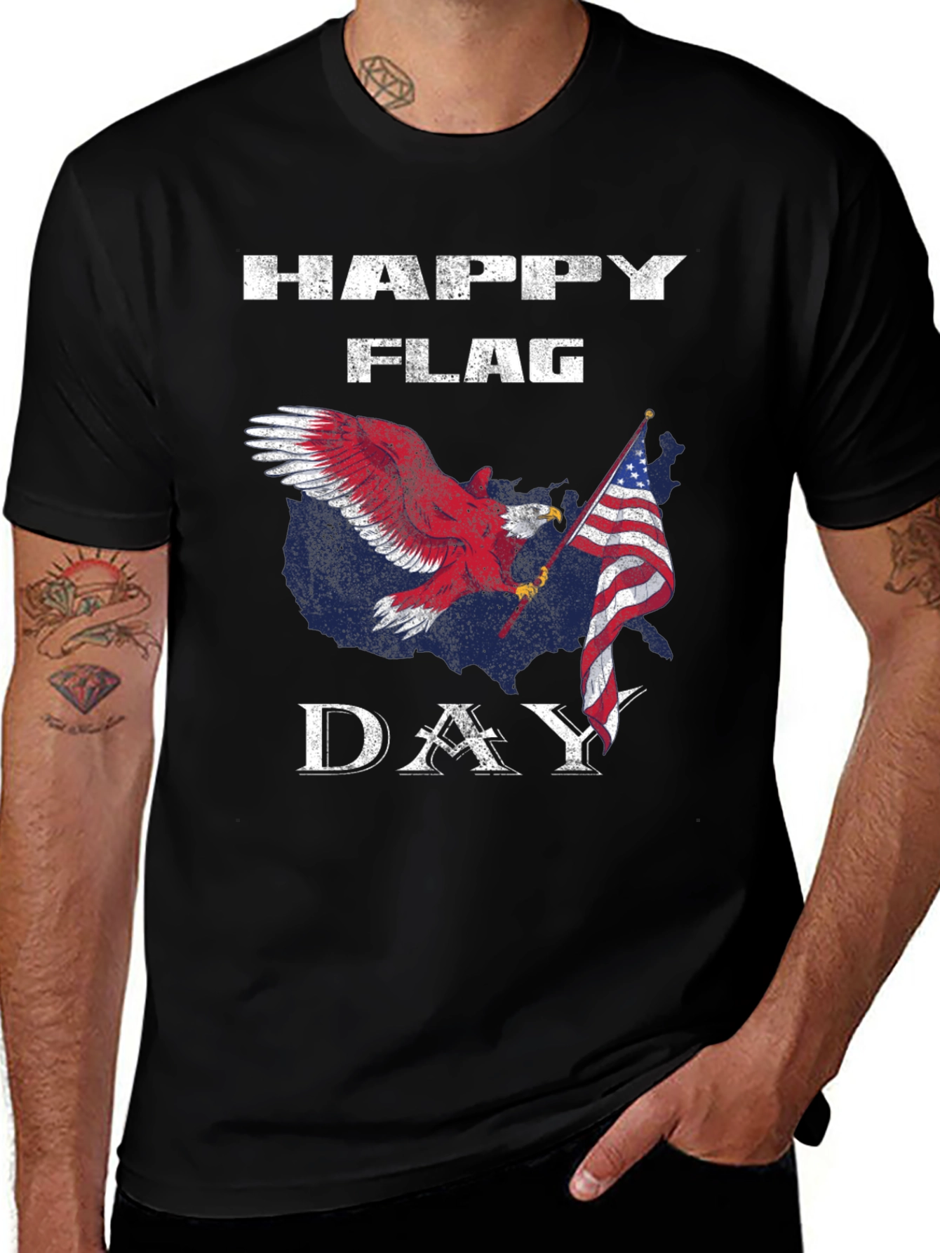 Happy Flag Day Eagle USA Patriotic T-Shirt
