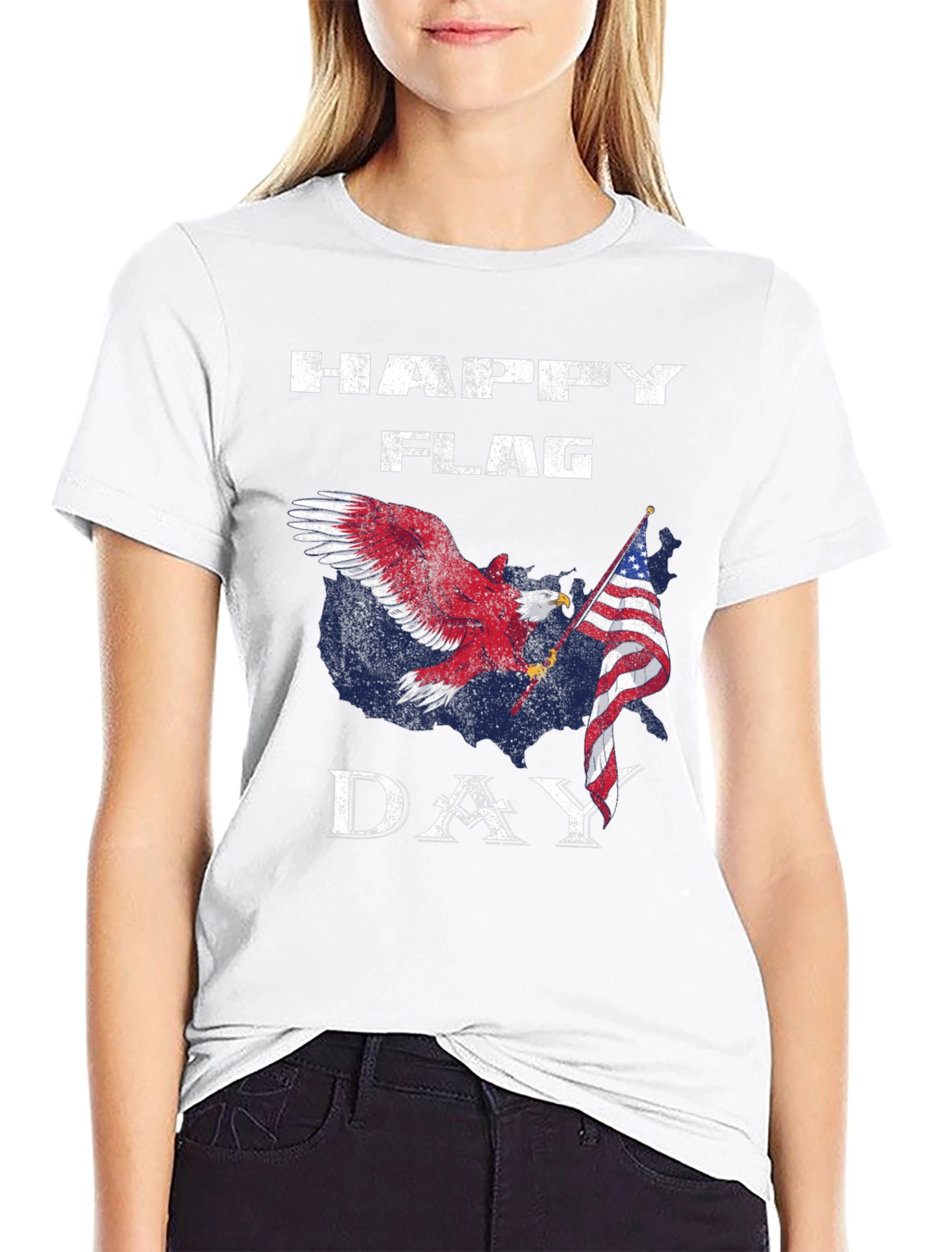 Happy Flag Day Eagle USA Patriotic T-Shirt