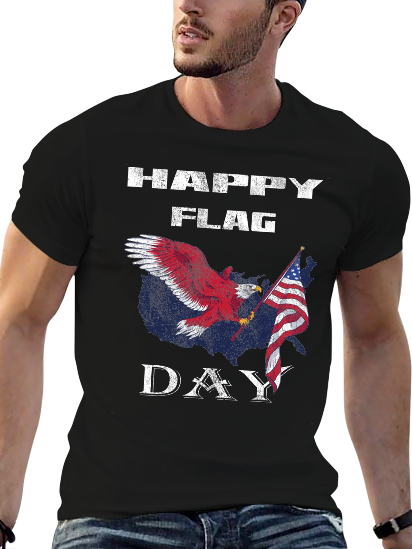 Happy Flag Day Eagle USA Patriotic T-Shirt