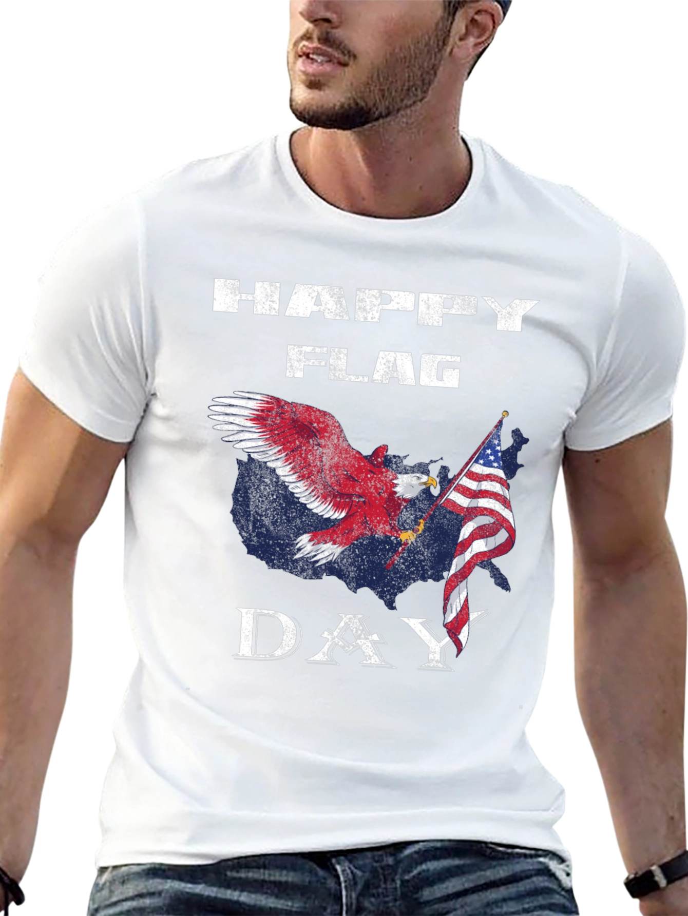 Happy Flag Day Eagle USA Patriotic T-Shirt