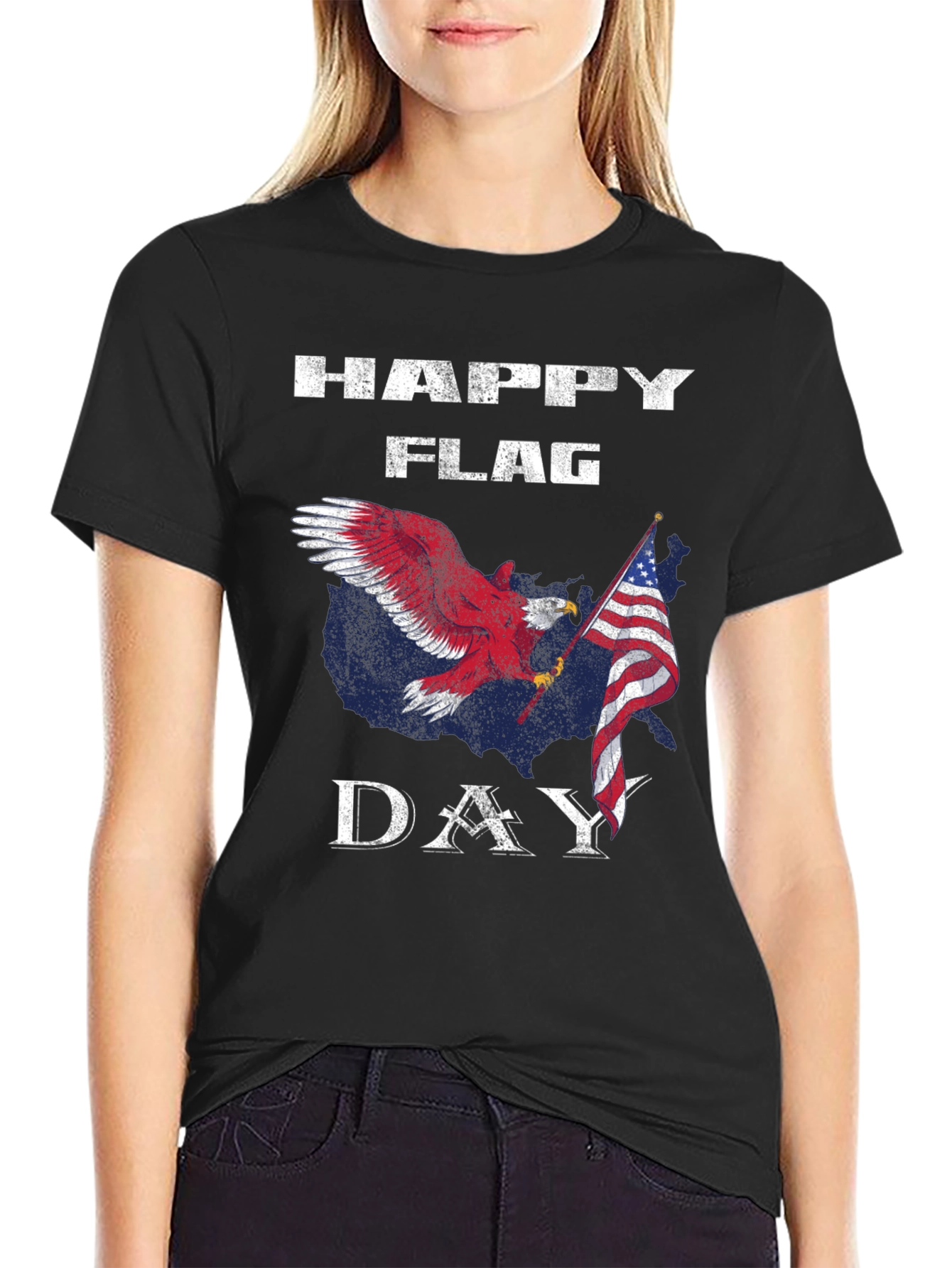 Happy Flag Day Eagle USA Patriotic T-Shirt