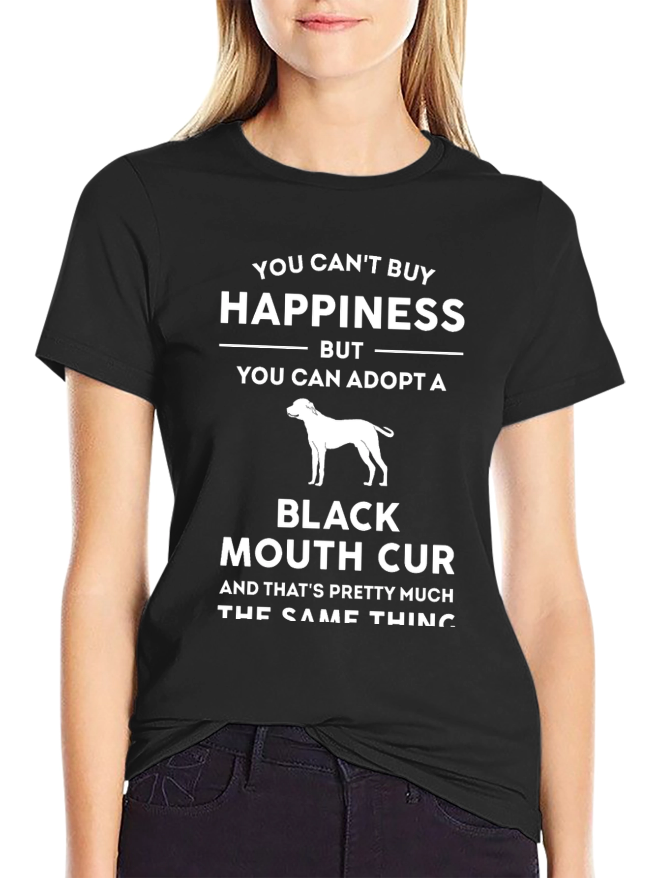 Black Mouth Cur Adoption T-Shirt - Happiness Guarantee!