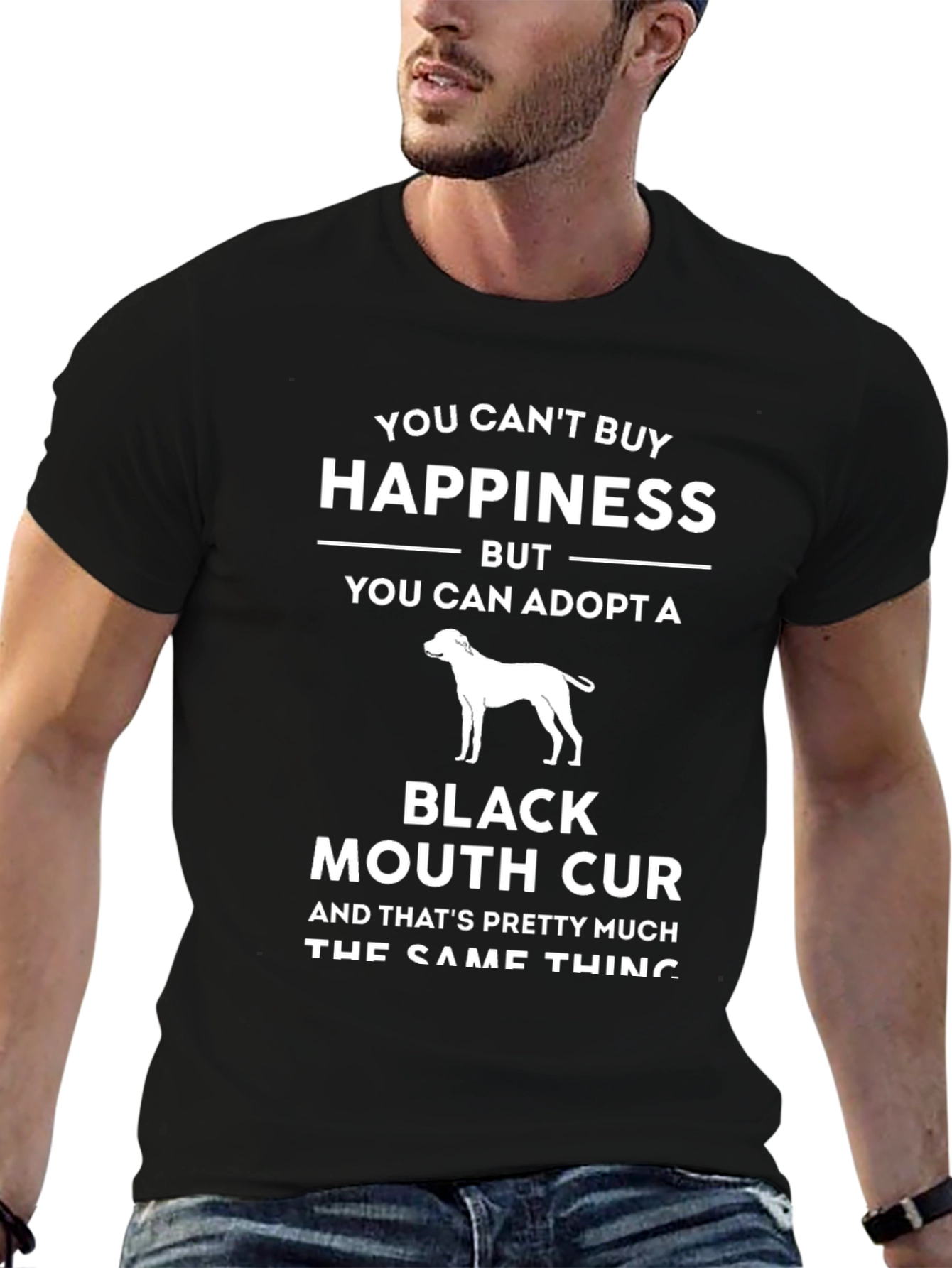 Black Mouth Cur Adoption T-Shirt - Happiness Guarantee!