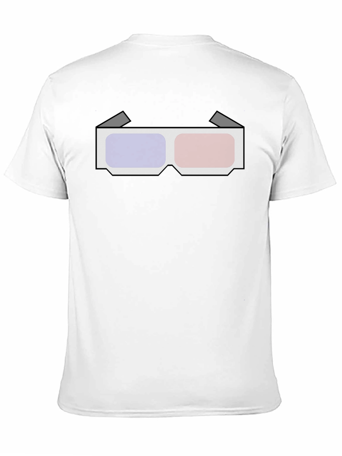 Retro 3D Glasses Graphic Tee - Black