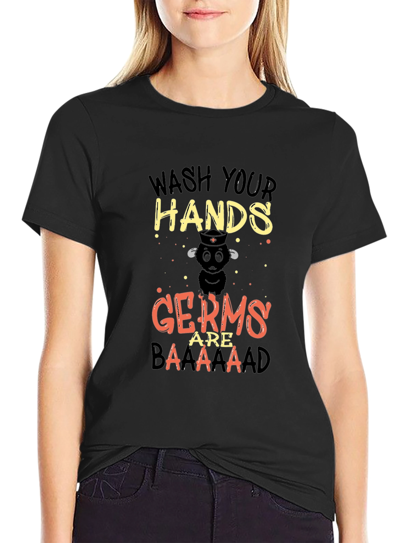 Wash Your Hands T-Shirt Germs Are Baaaad