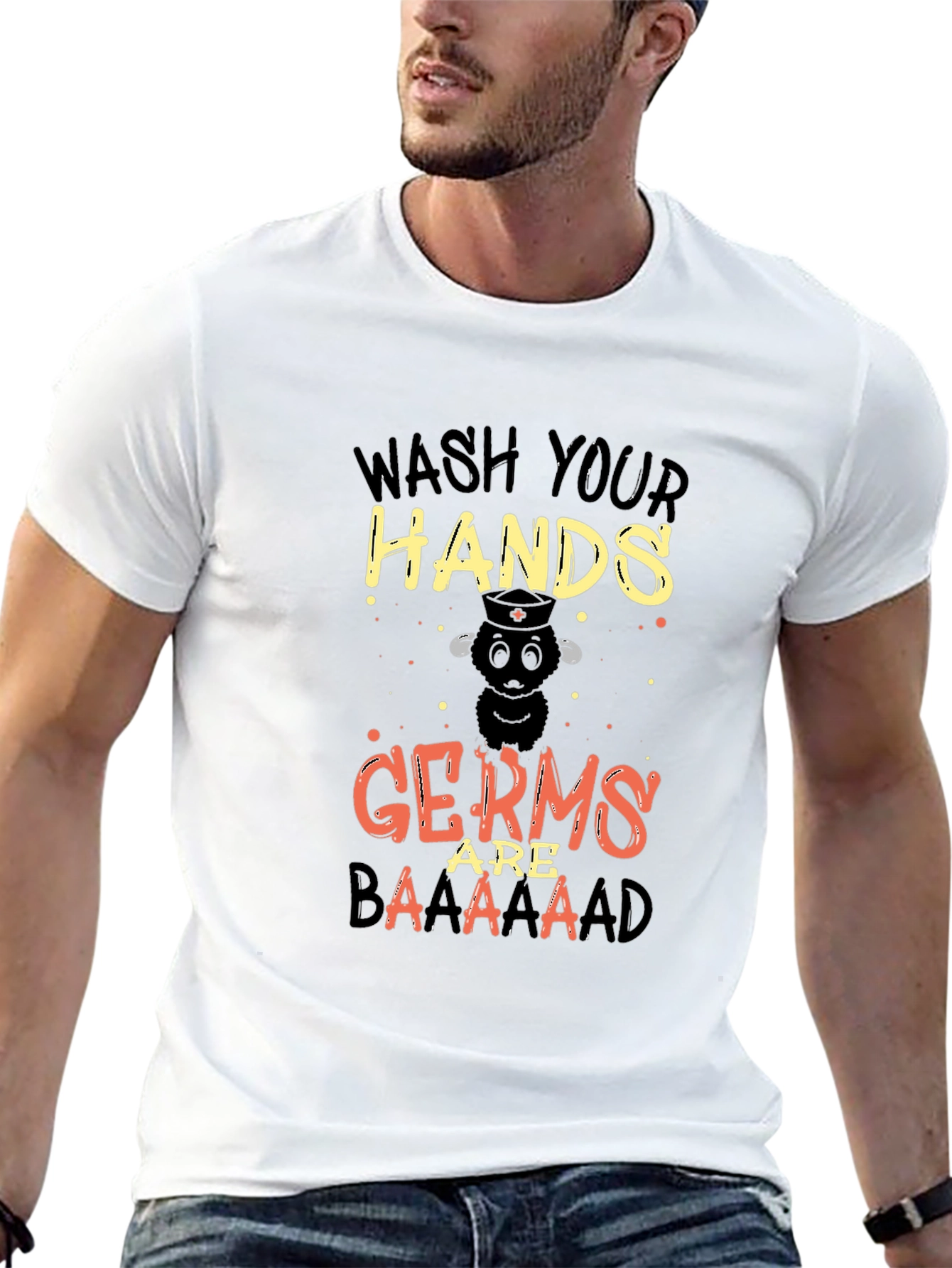 Wash Your Hands T-Shirt Germs Are Baaaad