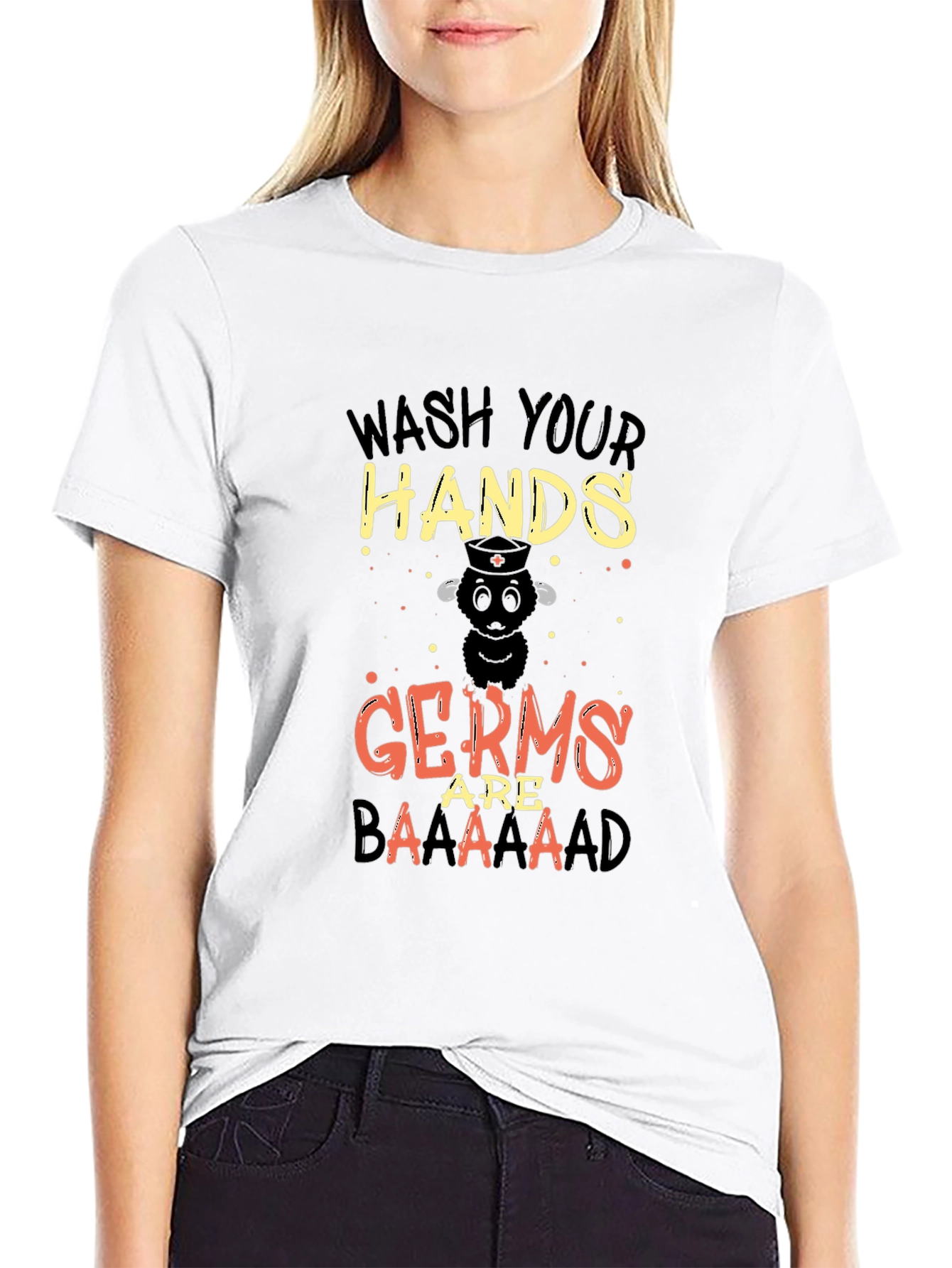 Wash Your Hands T-Shirt Germs Are Baaaad