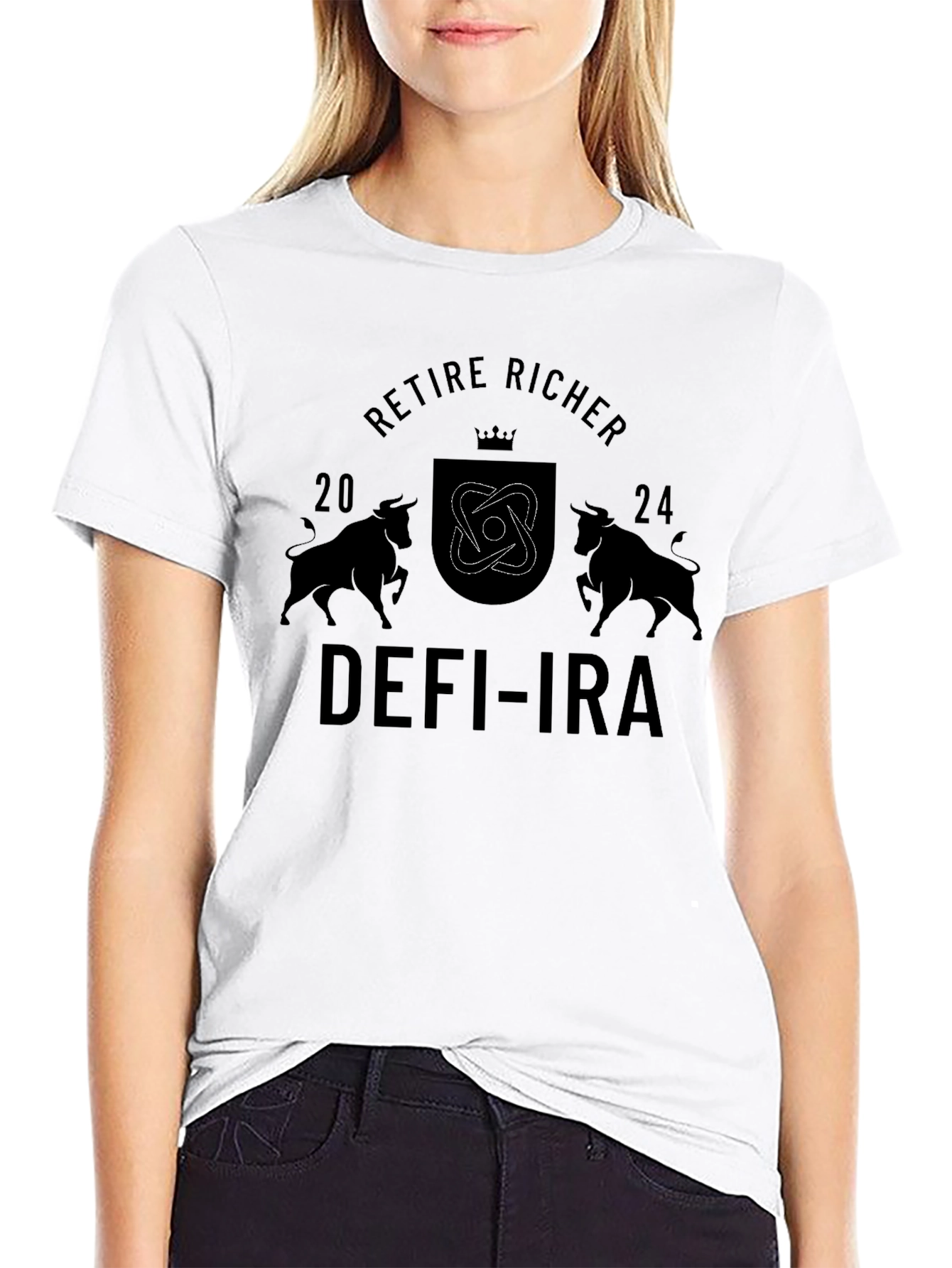 Retire Richer DEFI-IRA Black Graphic T-Shirt