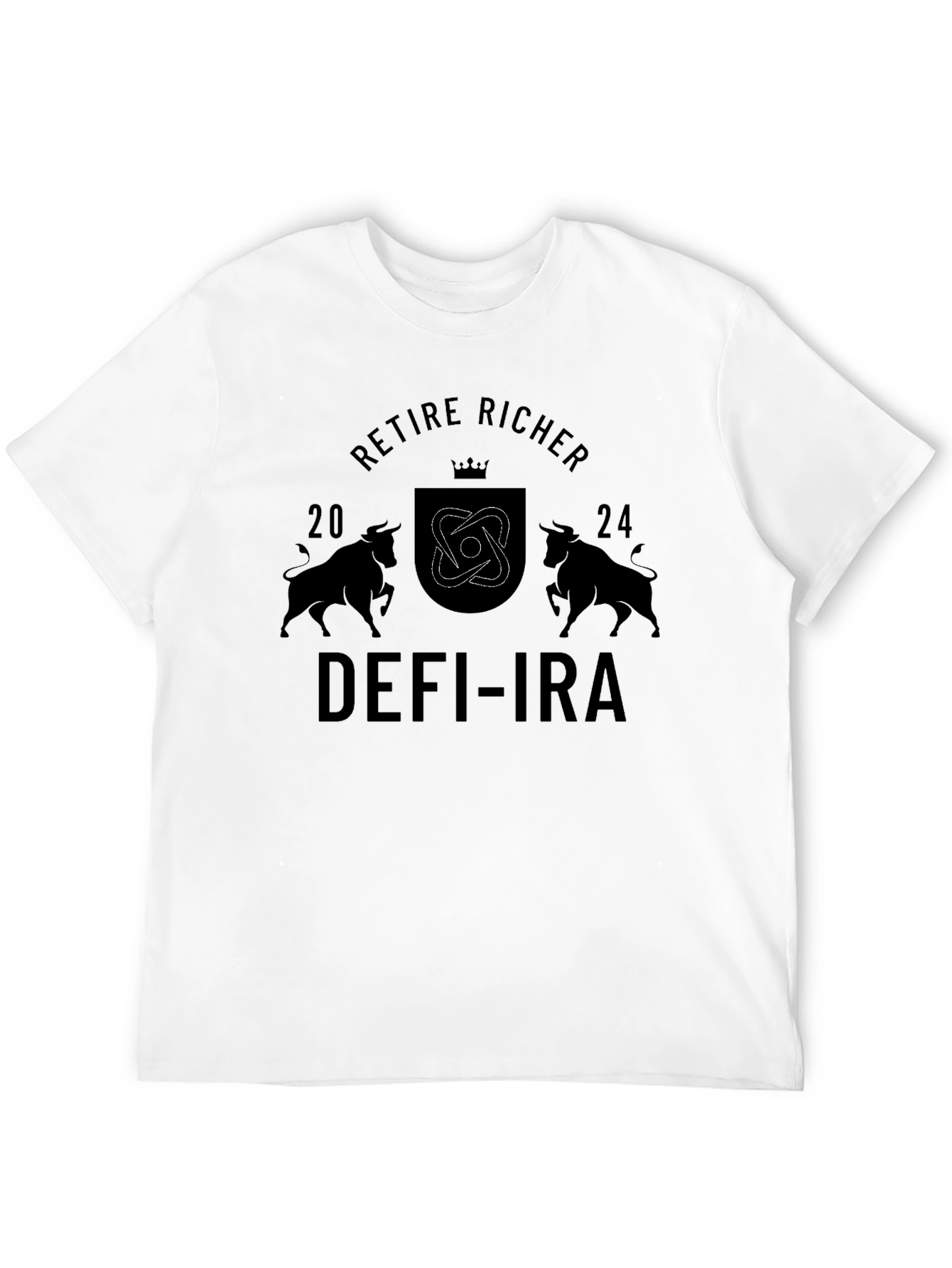 Retire Richer DEFI-IRA Black Graphic T-Shirt