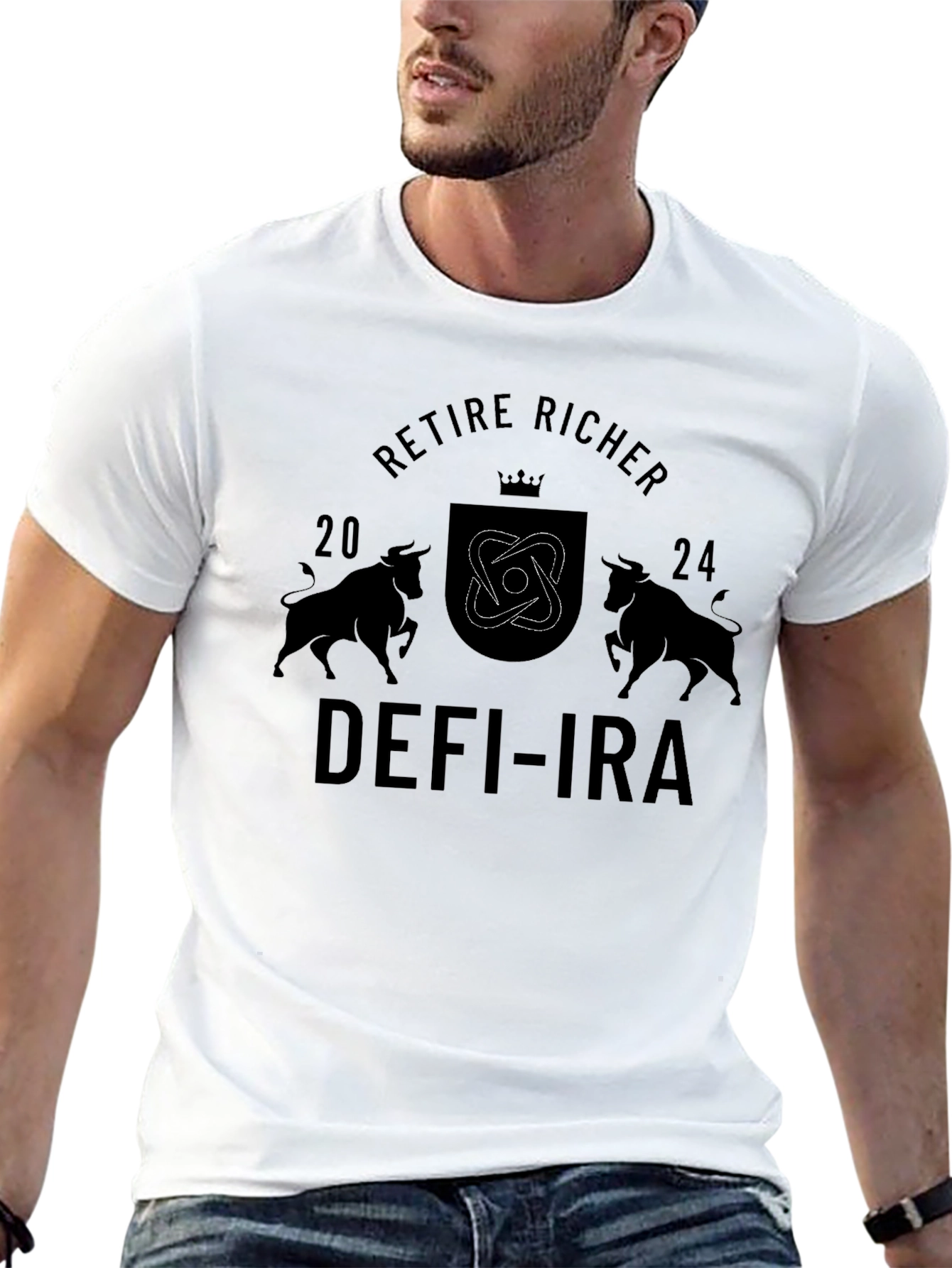 Retire Richer DEFI-IRA Black Graphic T-Shirt