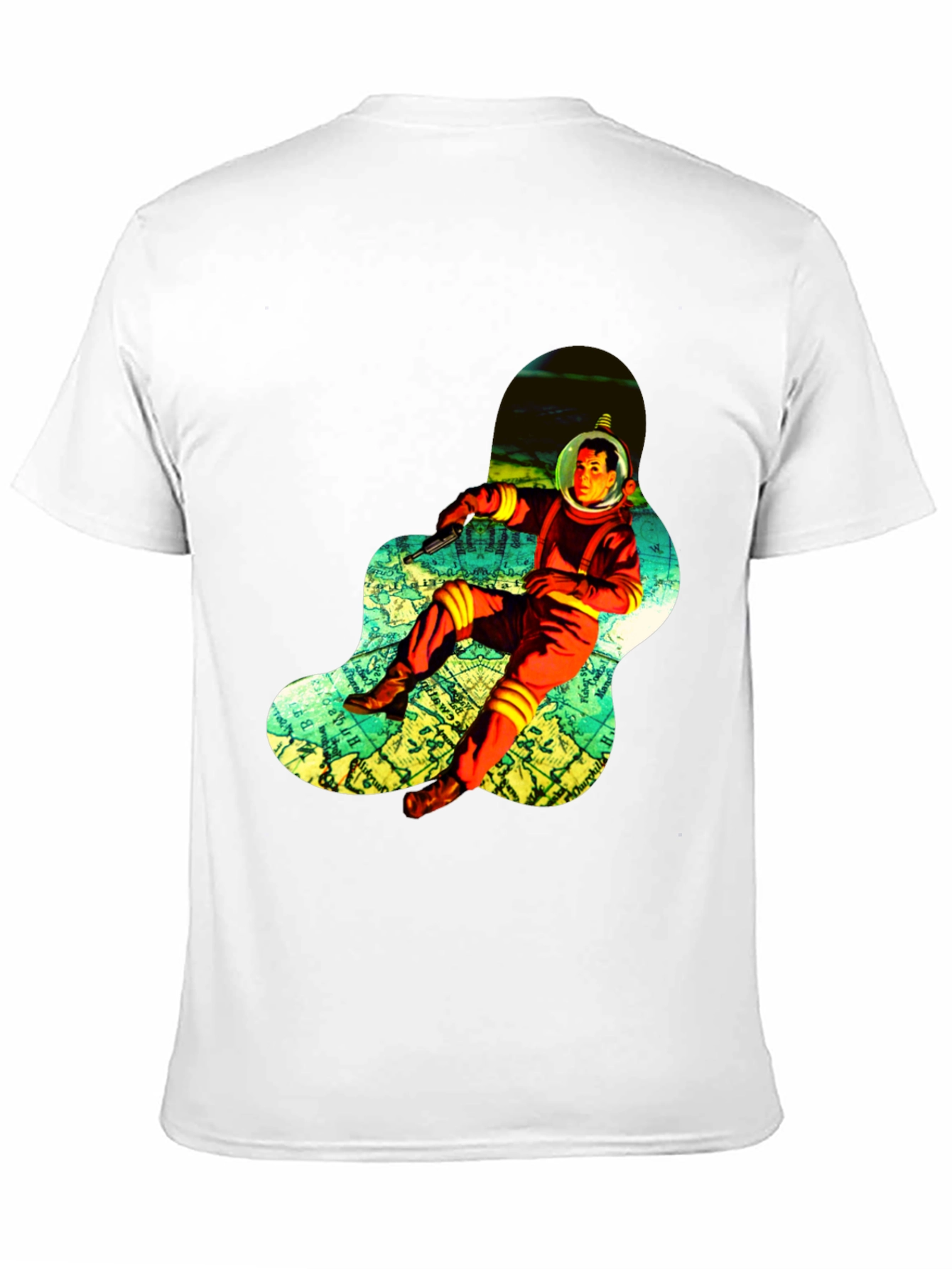 Retro Spaceman Graphic Tee - Black