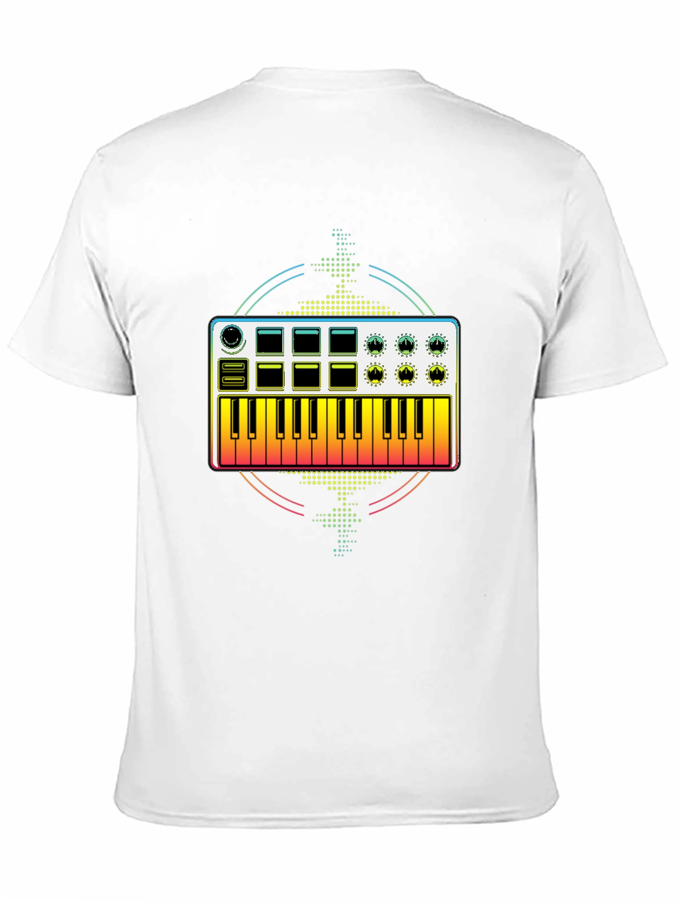 Keyboard Synthesizer Graphic Tee - Black