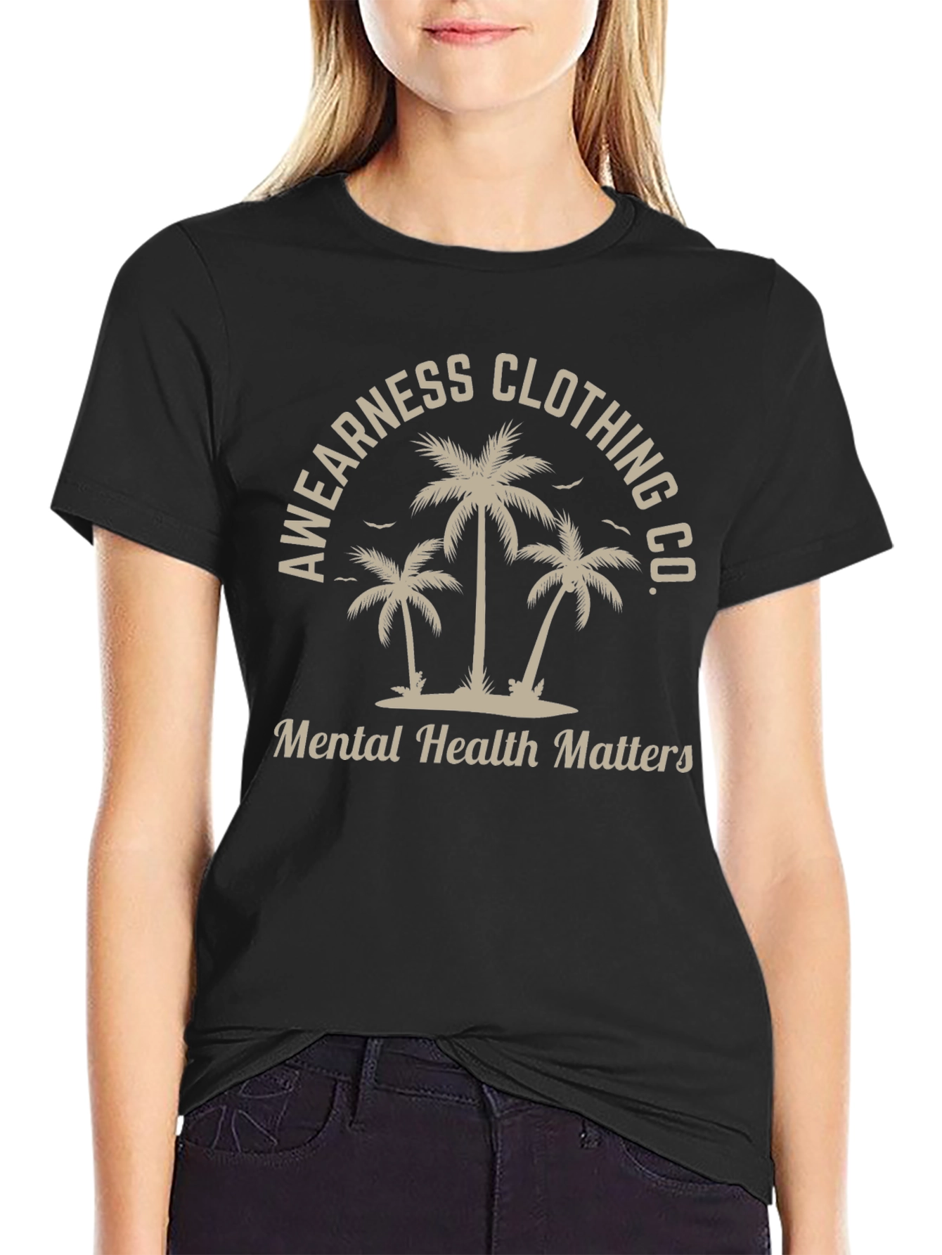 Awearness Clothing Co. Mental Health Matters Black T-Shirt