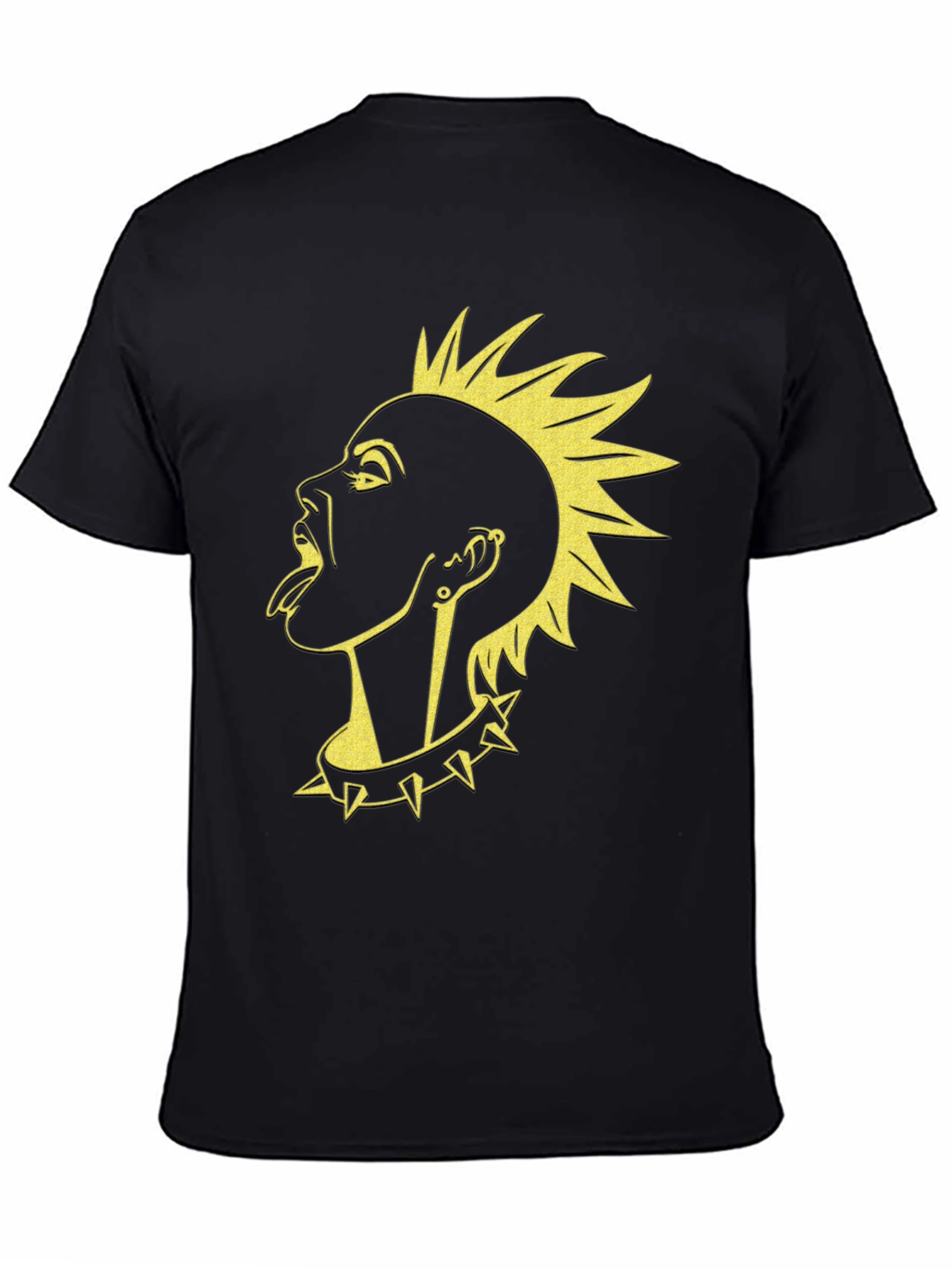Punk Rock Graphic Tee - Spiked Collar Style