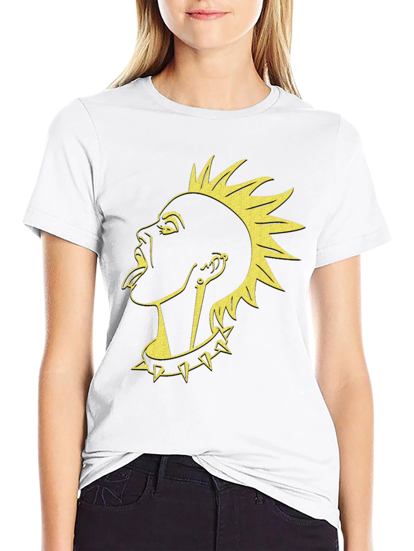 Punk Rock Graphic Tee - Spiked Collar Style
