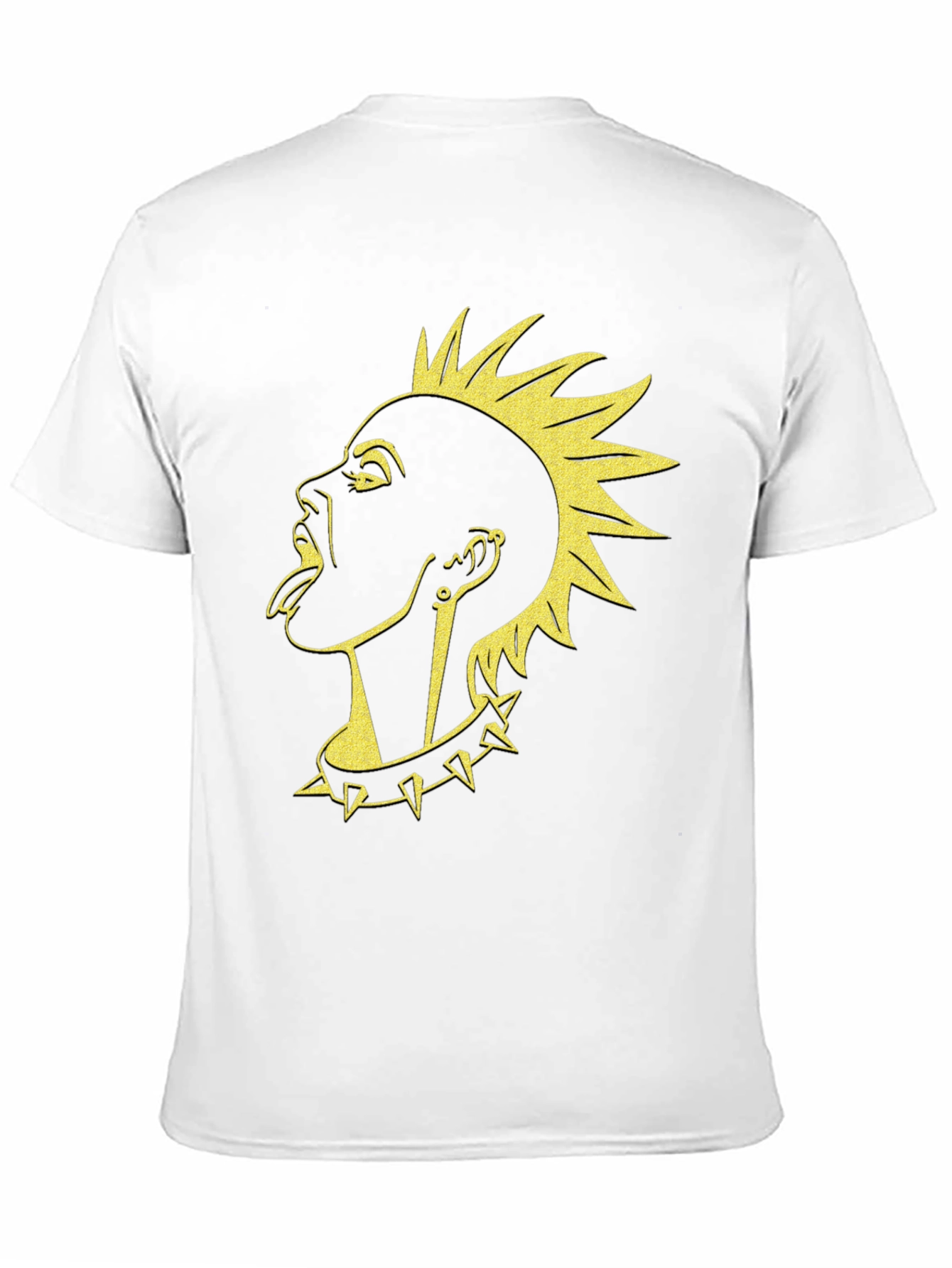 Punk Rock Graphic Tee - Spiked Collar Style
