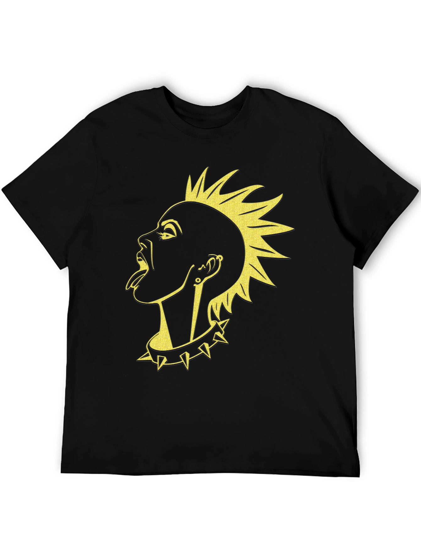 Punk Rock Graphic Tee - Spiked Collar Style