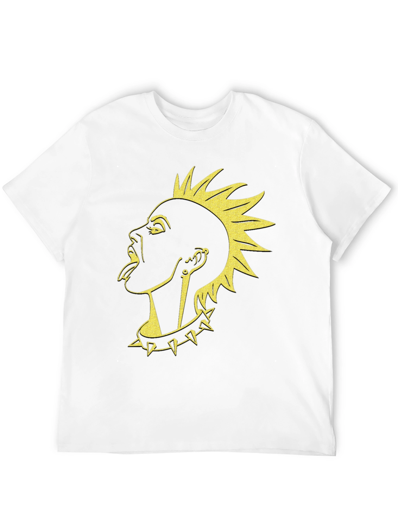 Punk Rock Graphic Tee - Spiked Collar Style