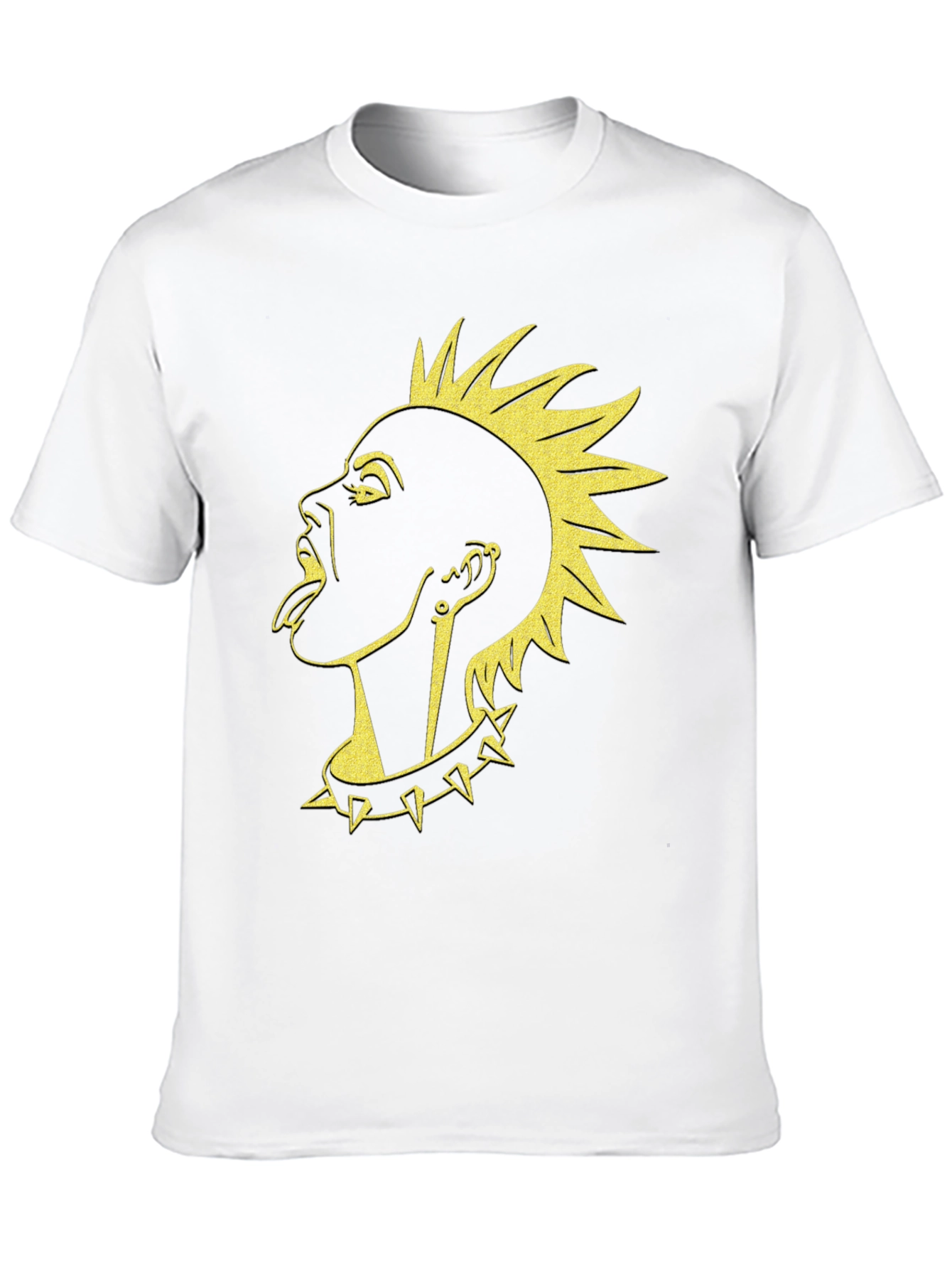 Punk Rock Graphic Tee - Spiked Collar Style
