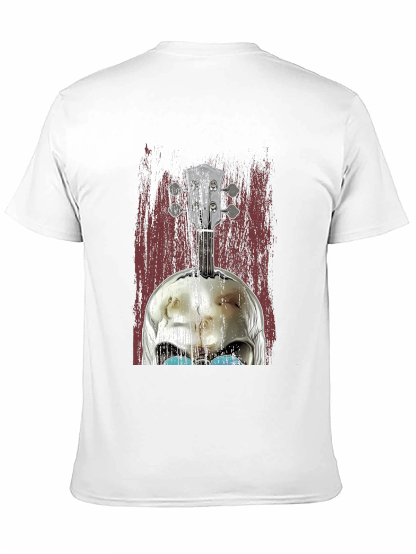 Skull Banjo Graphic Tee - Rockabilly Style