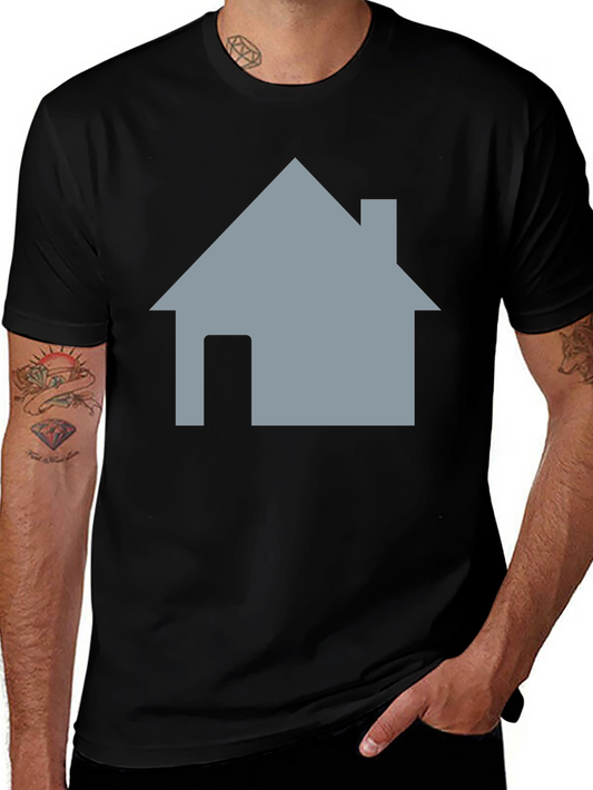 Home Icon Black T-Shirt - Casual Style