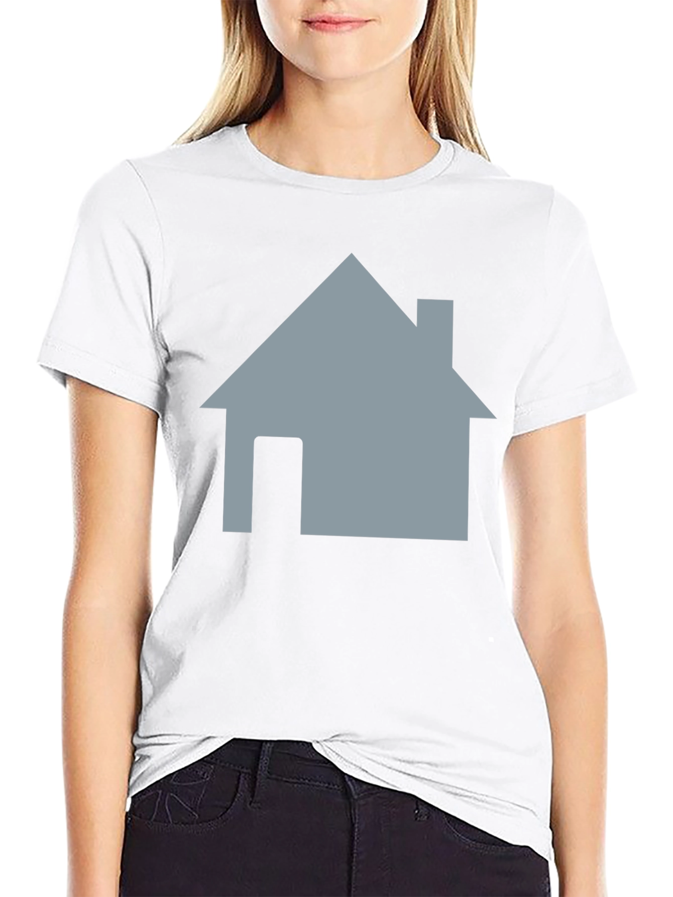 Home Icon Black T-Shirt - Casual Style