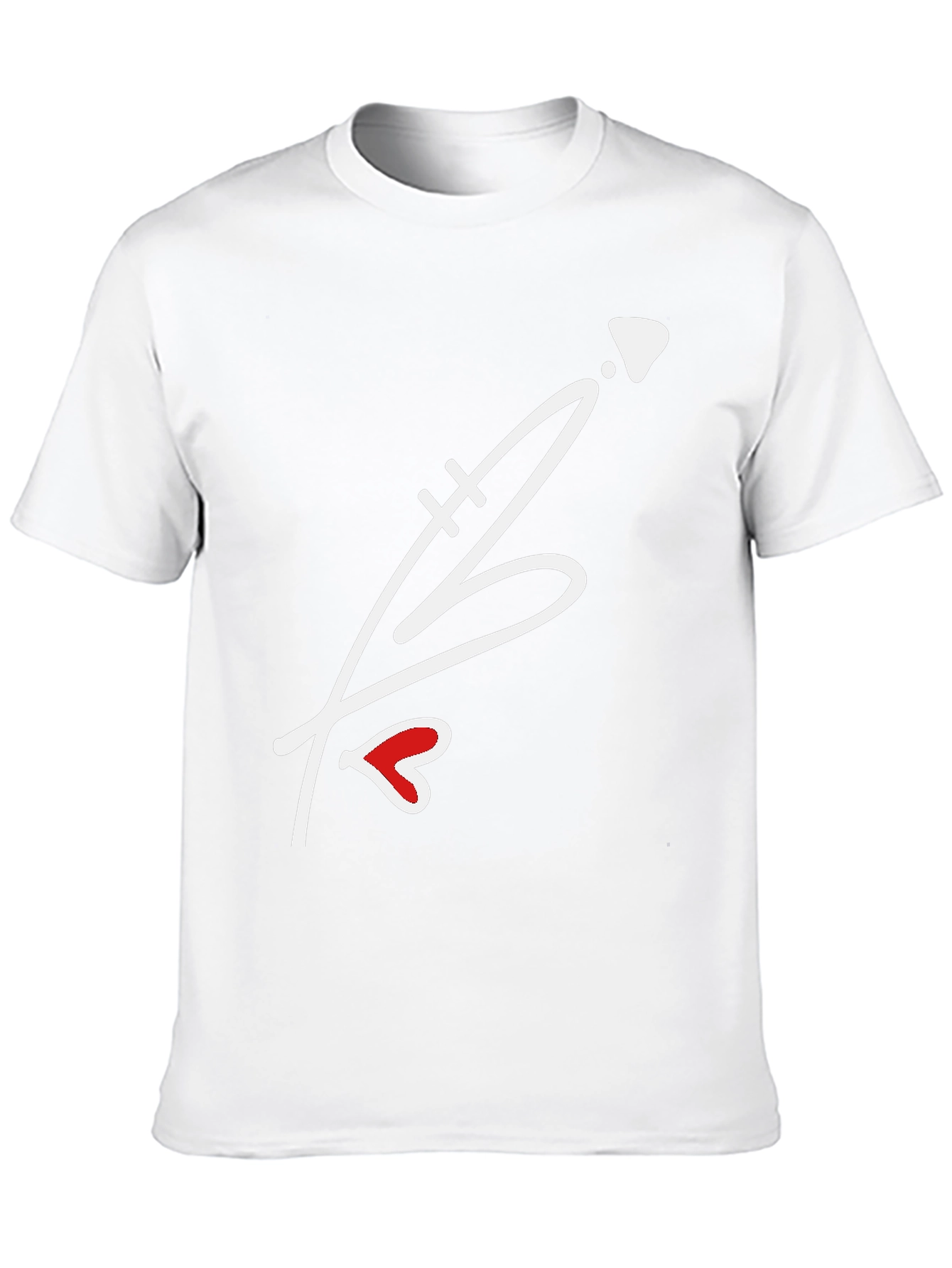 Heart Arrow Graphic Black T-Shirt - Casual Wear