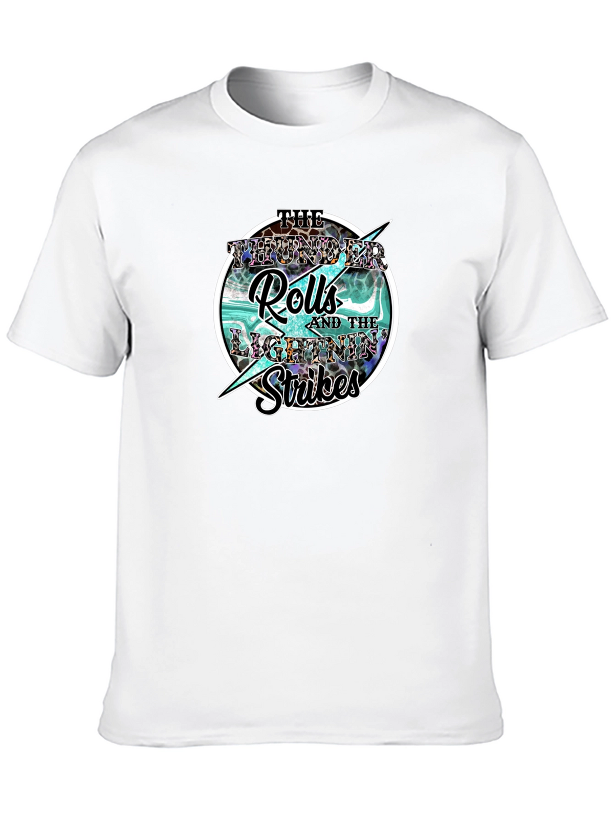 Thunder Rolls Lightning Strikes Graphic Tee