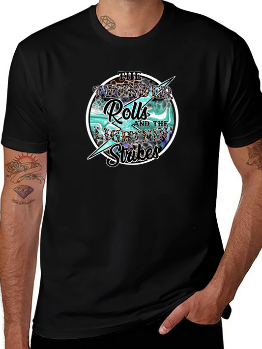 Thunder Rolls Lightning Strikes Graphic Tee