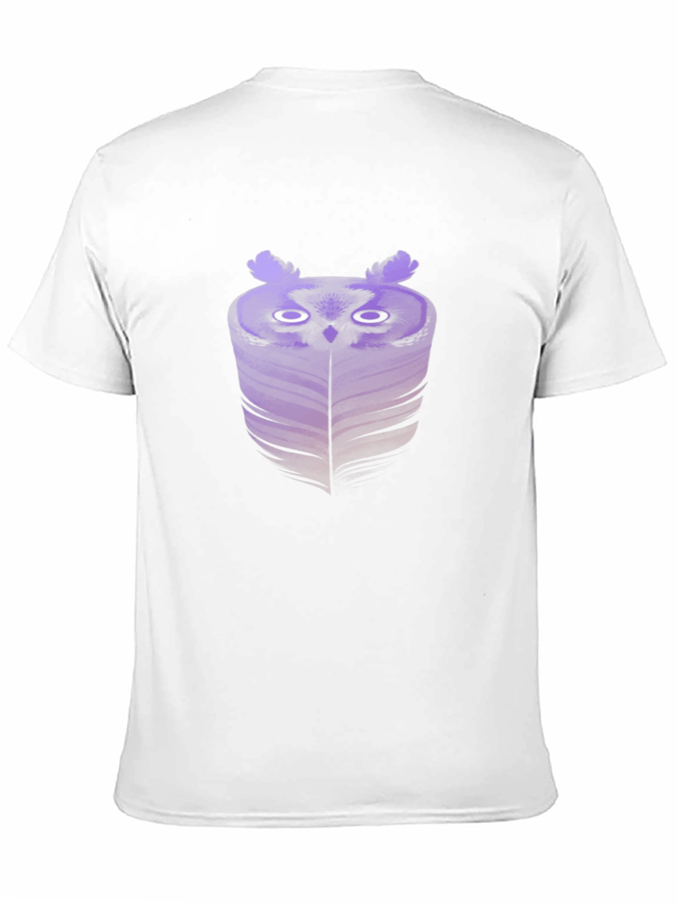 Abstract Owl Graphic Tee - Black Cotton Blend