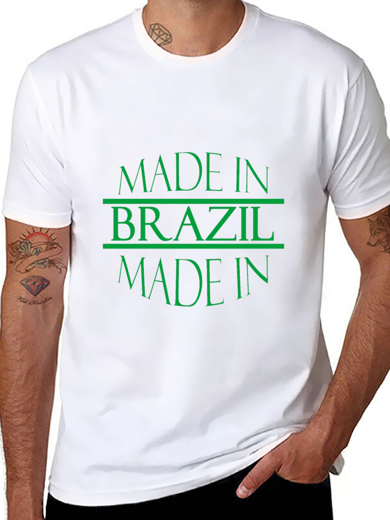 Made in Brazil T-Shirt - Mens Crew Neck Tee