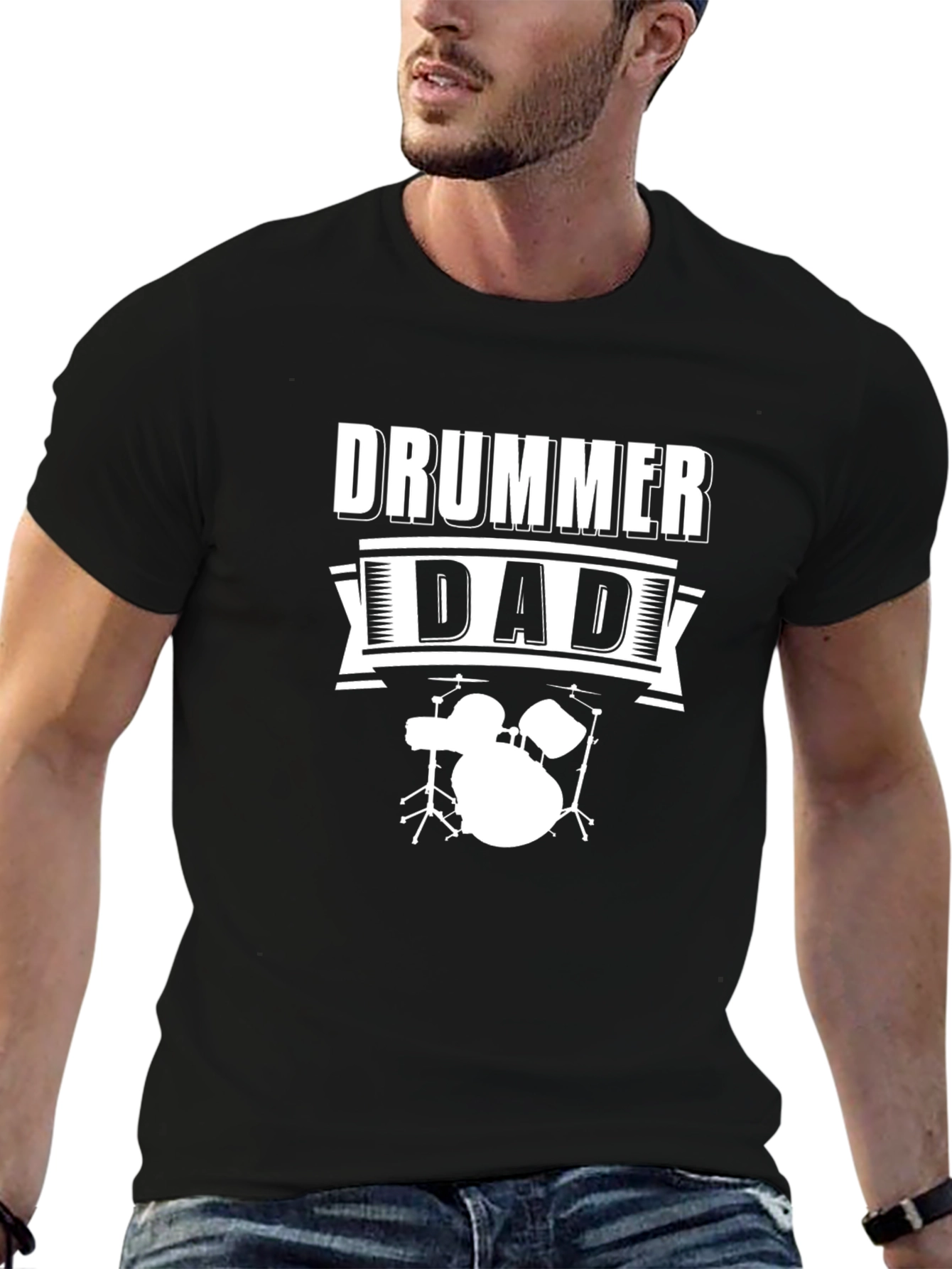 Drummer Dad T-Shirt - Music Lover Gift