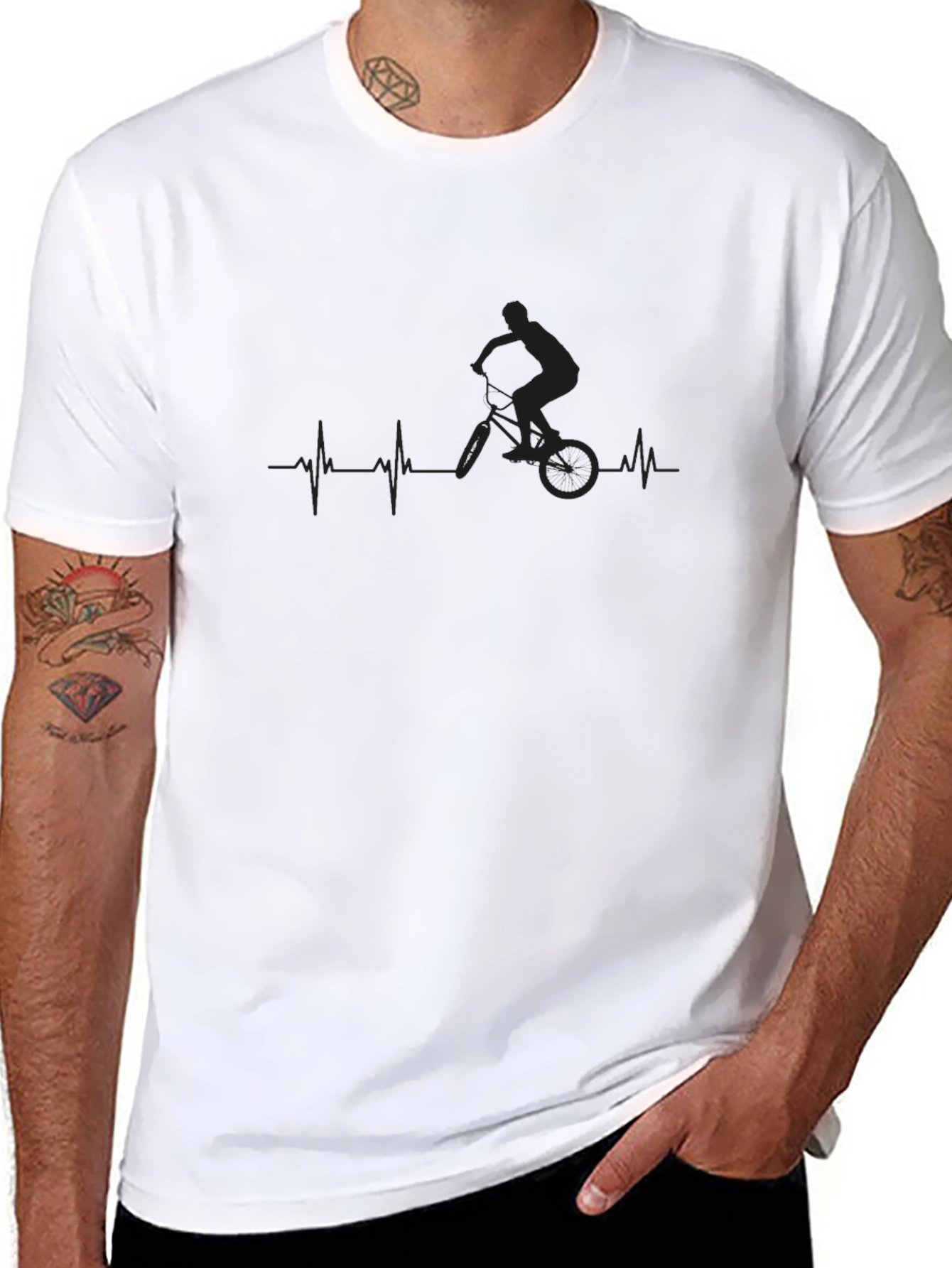 BMX Heartbeat T-Shirt - Cool Rider Tee