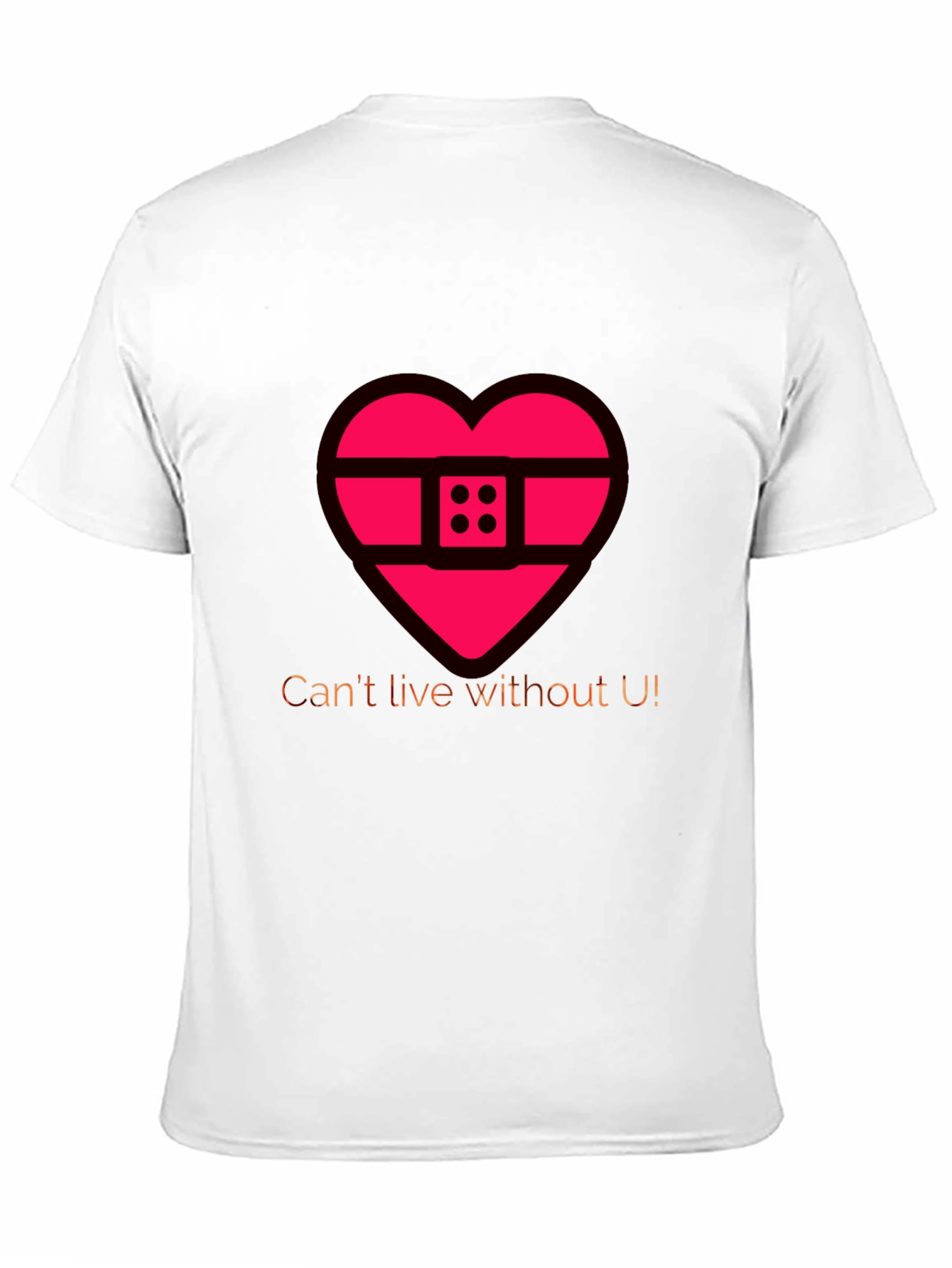 Heart Band-Aid Graphic Tee - Cant Live Without U!
