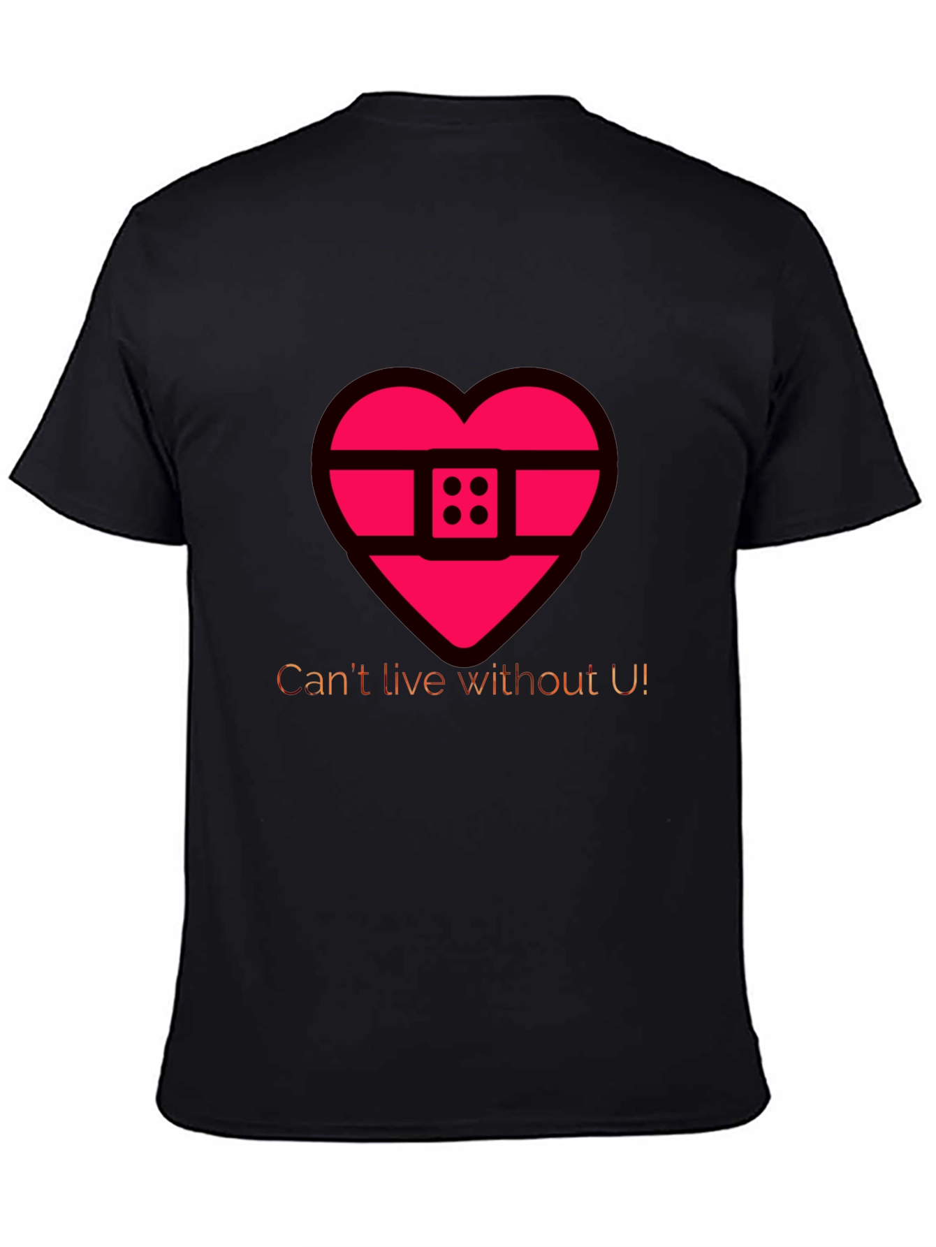 Heart Band-Aid Graphic Tee - Cant Live Without U!