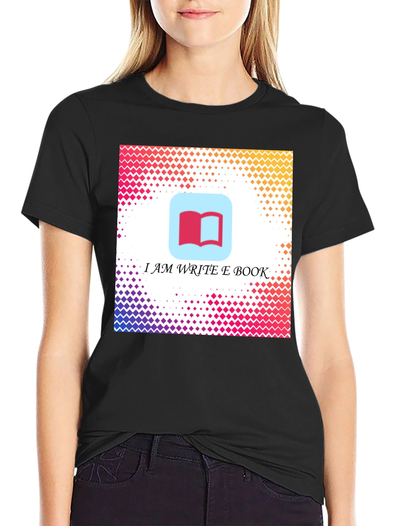 I Am Write E Book Black T-Shirt