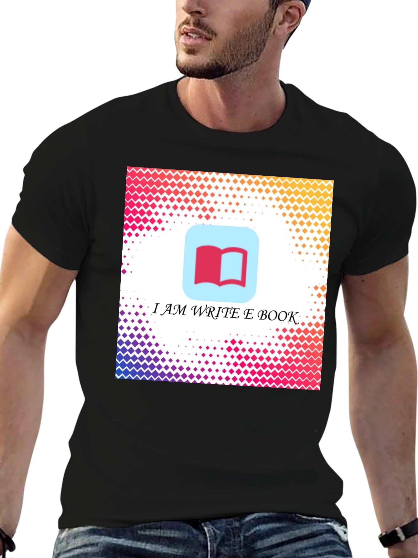 I Am Write E Book Black T-Shirt