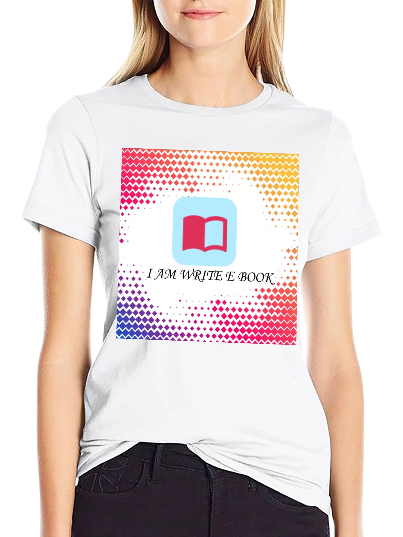 I Am Write E Book Black T-Shirt