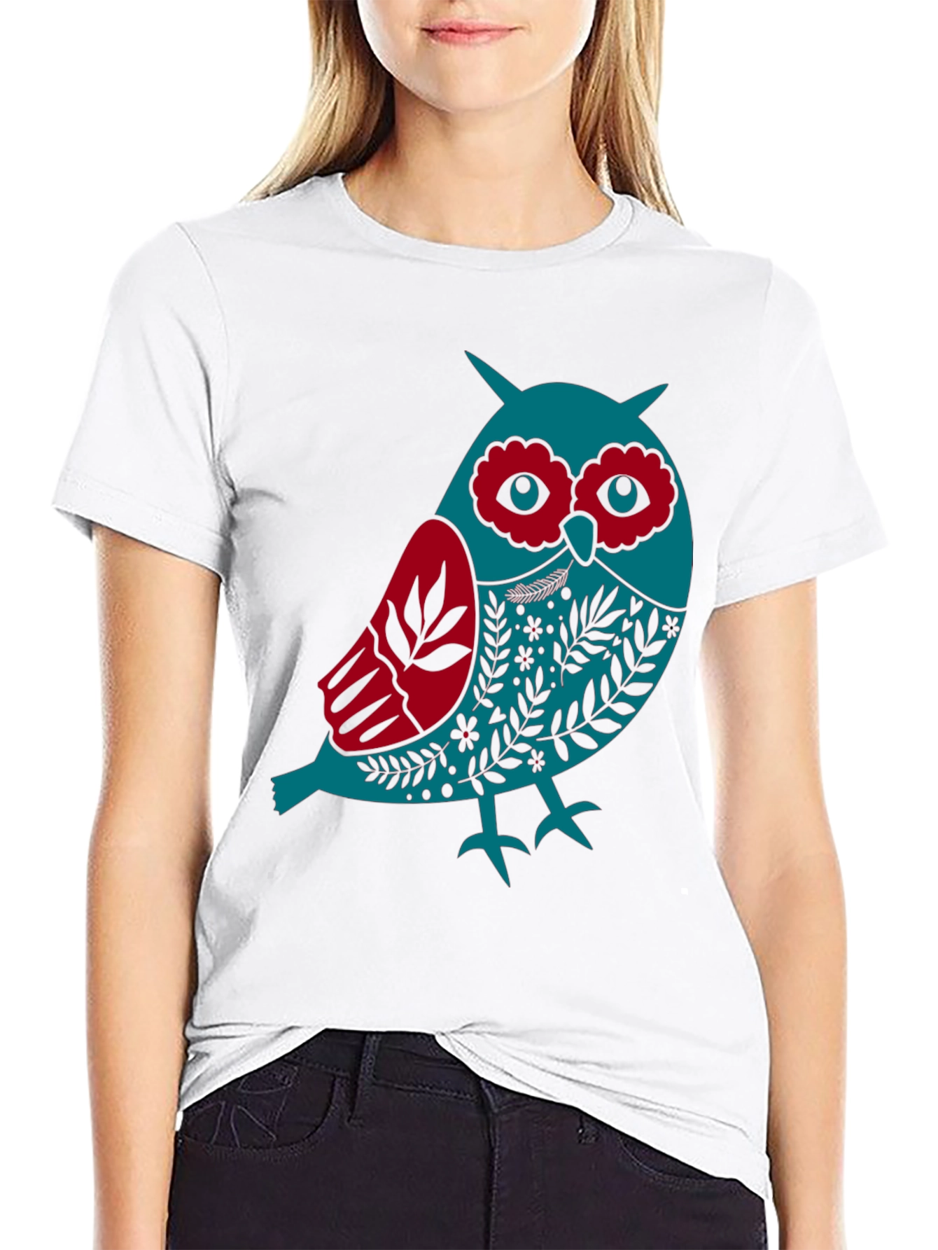 Unique Owl Graphic Black T-Shirt
