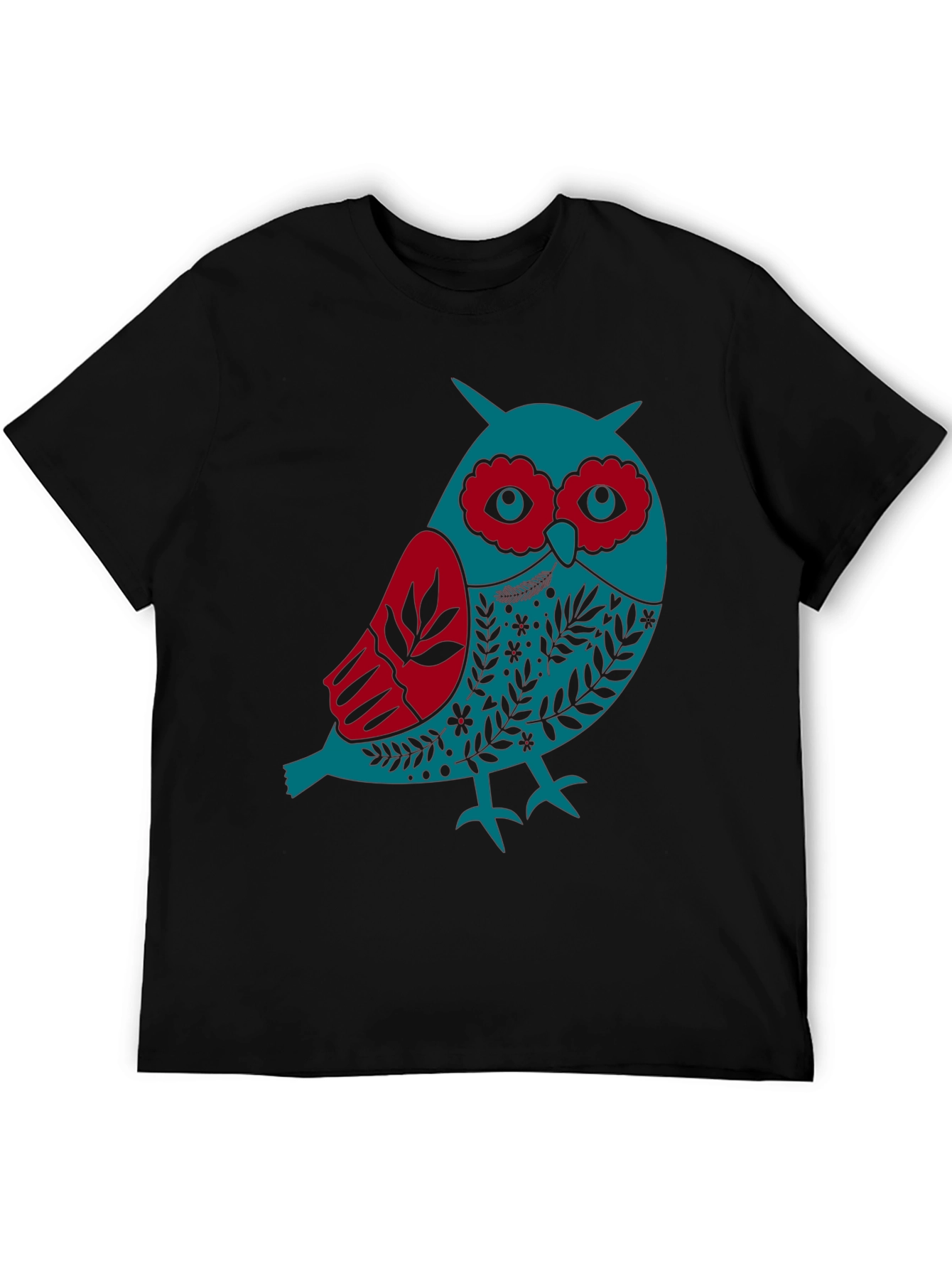 Unique Owl Graphic Black T-Shirt