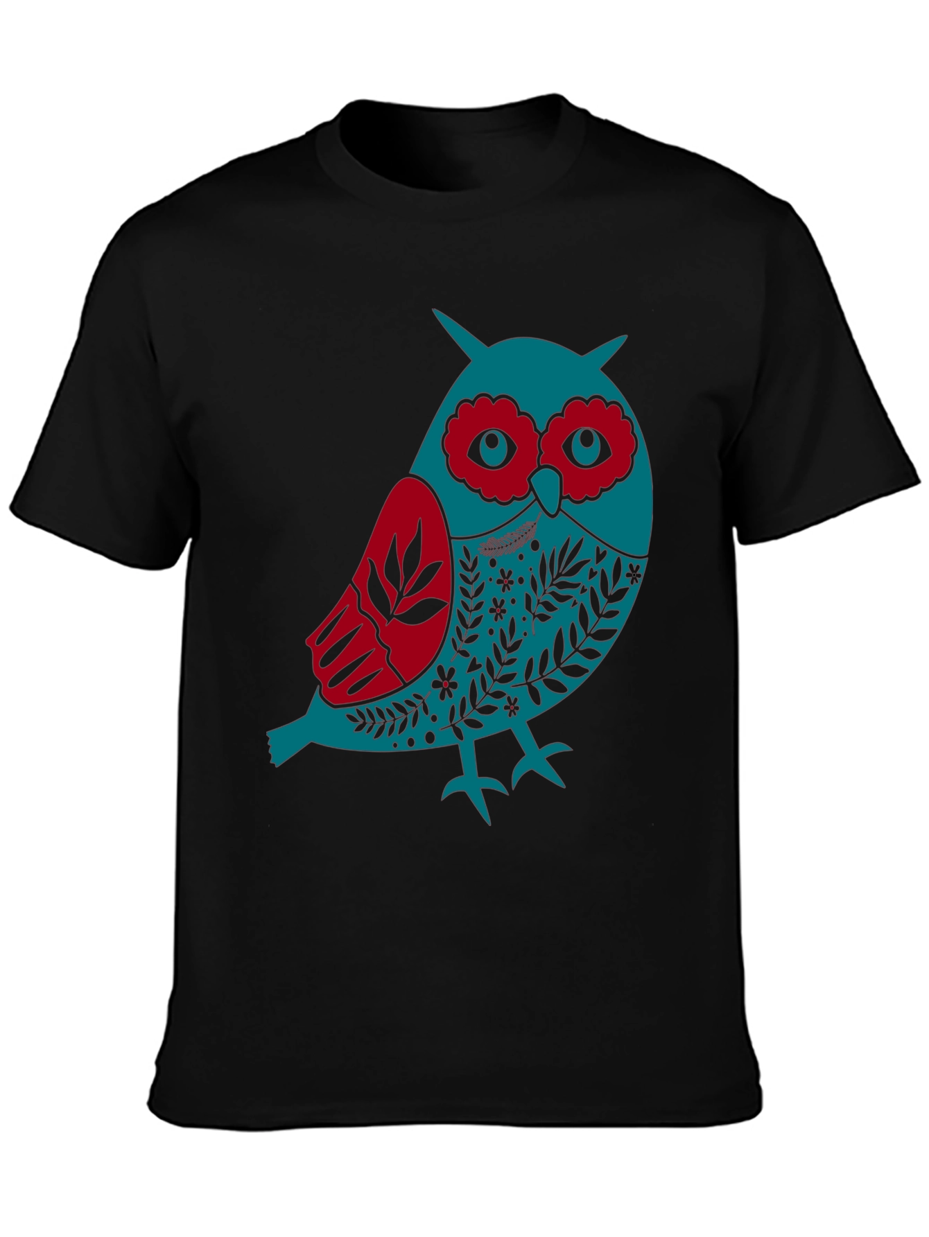 Unique Owl Graphic Black T-Shirt