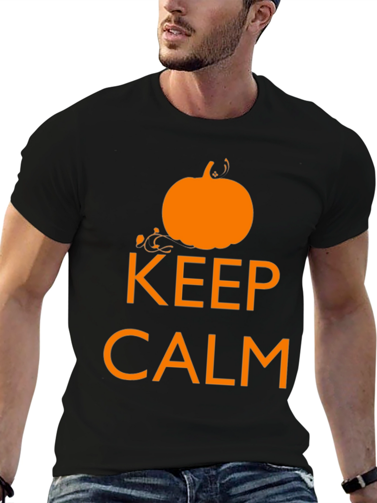 Keep Calm Pumpkin Graphic T-Shirt