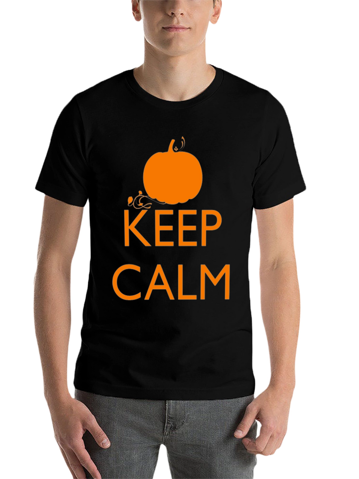 Keep Calm Pumpkin Graphic T-Shirt