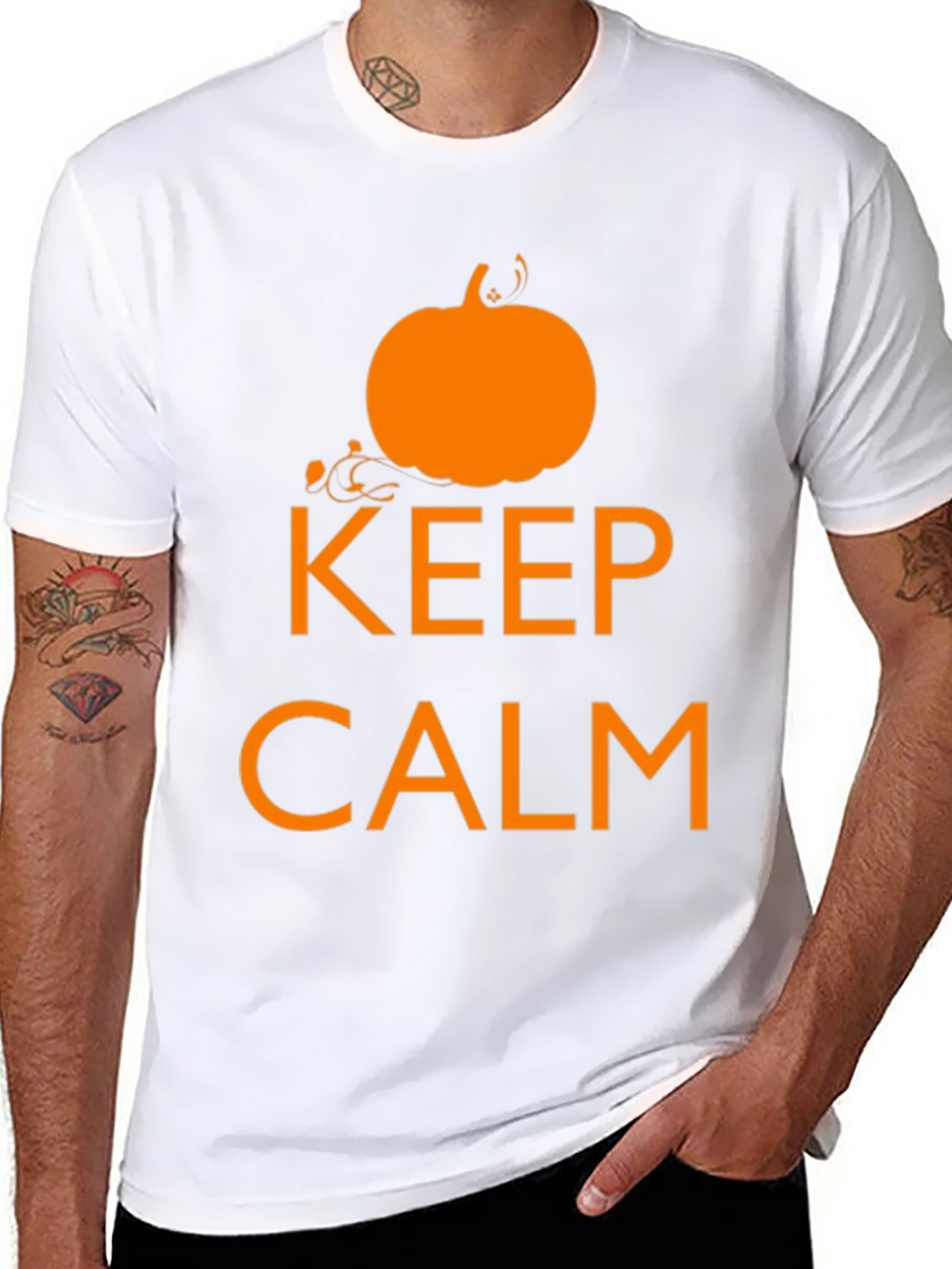 Keep Calm Pumpkin Graphic T-Shirt