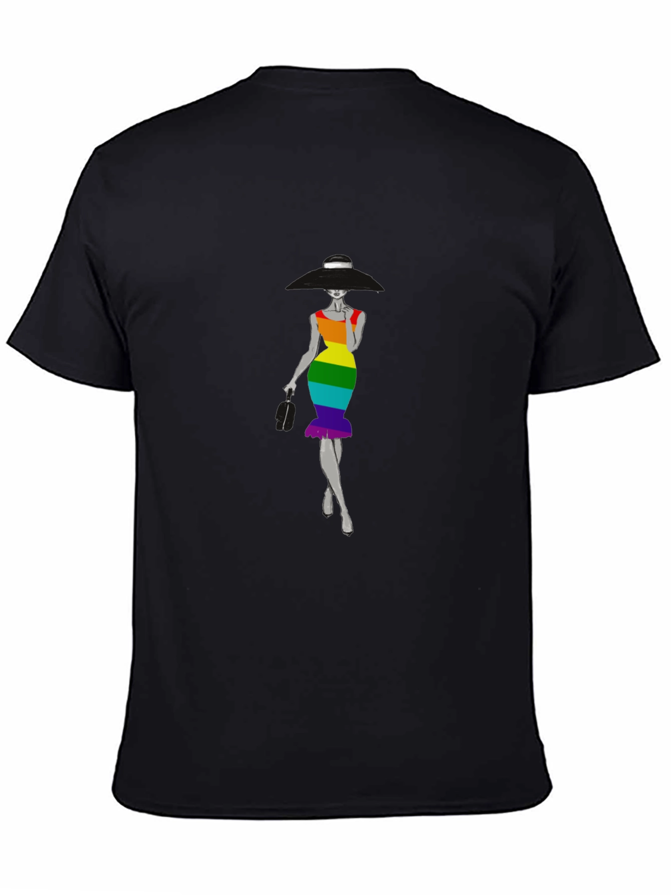 Rainbow Dress Graphic Tee - Stylish Unisex T-Shirt