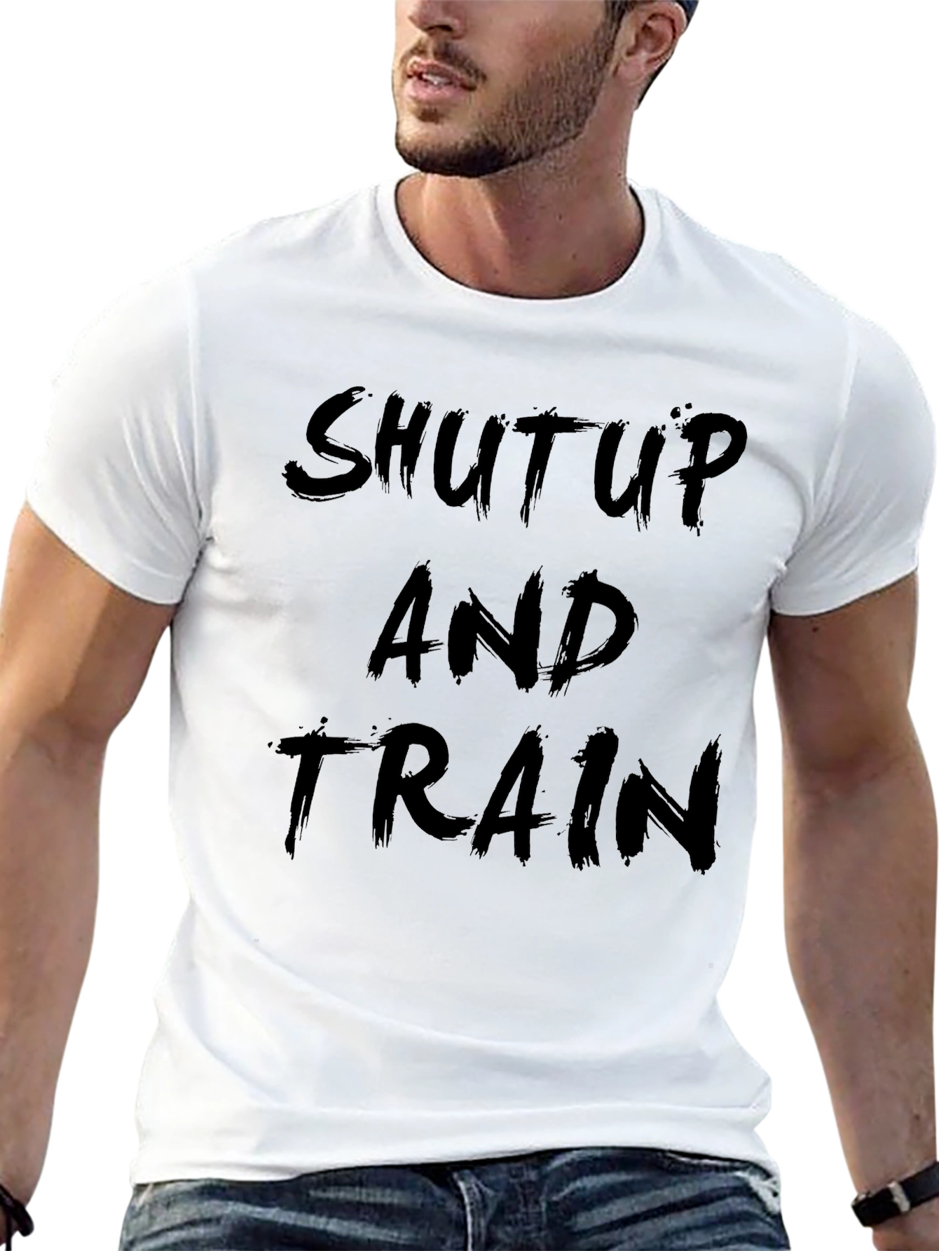Shut Up and Train Black Graphic T-Shirt