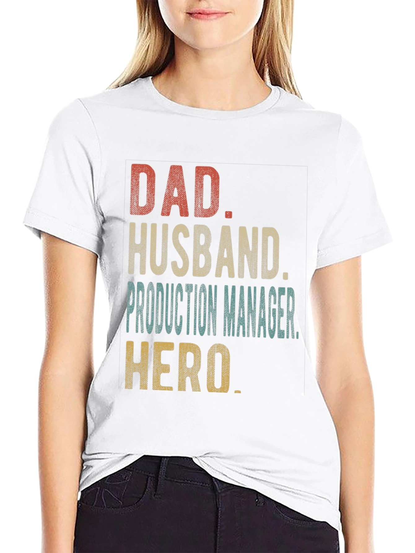 Dad Husband Production Manager Hero Graphic Tee